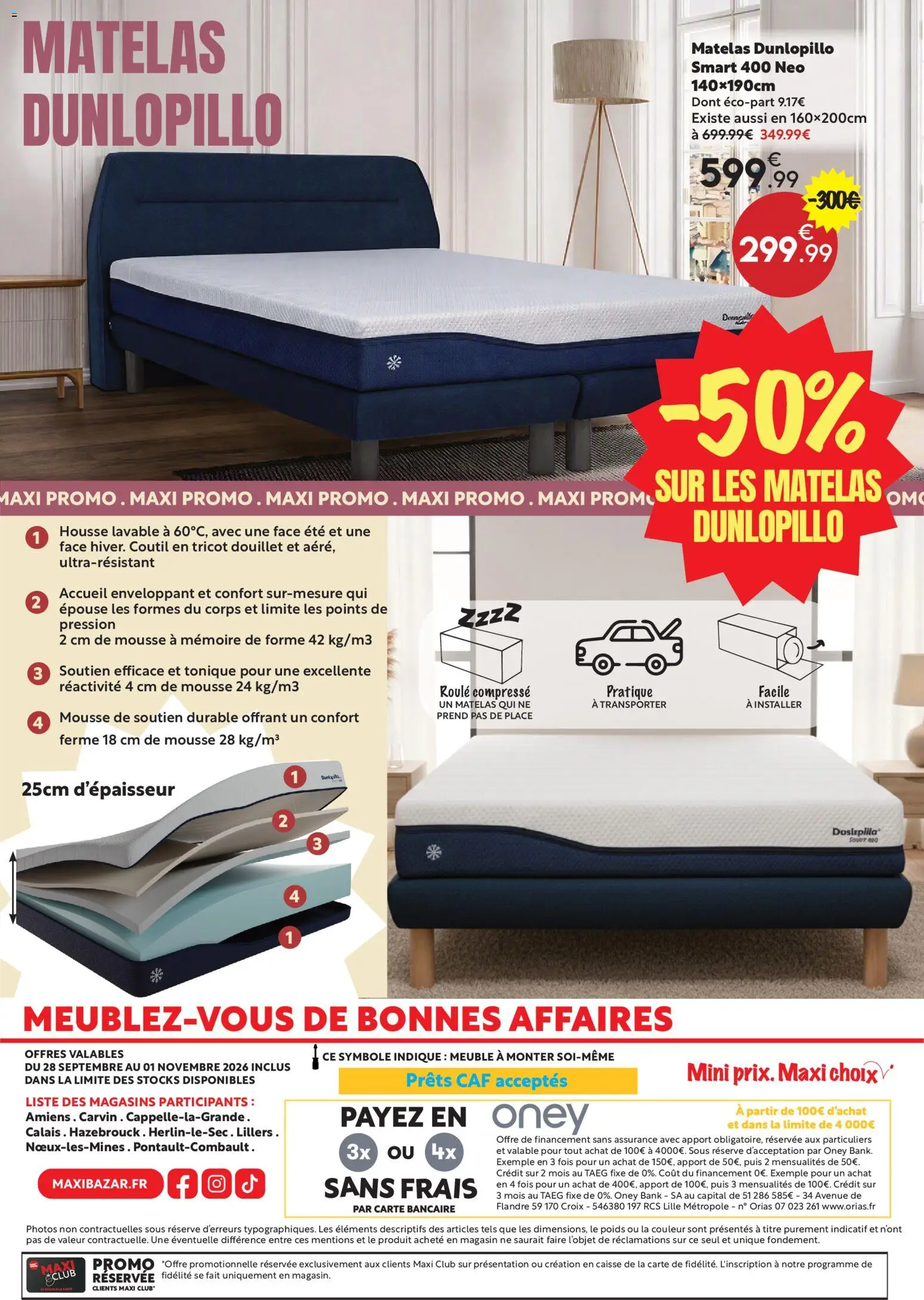 {H1} | Page: 18 | Produits: Meuble, Poids, Mousse, Matelas