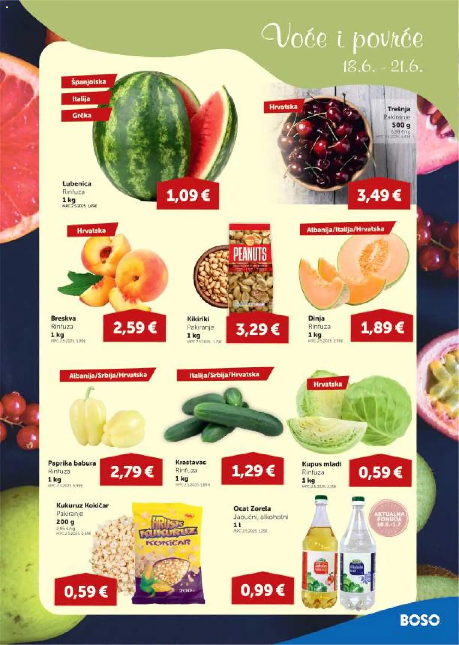 Boso katalog | vrijedi od 18.06.2026 | Stranica: 3 | Proizvodi: Paprika, Krastavac, Kikiriki, Kupus