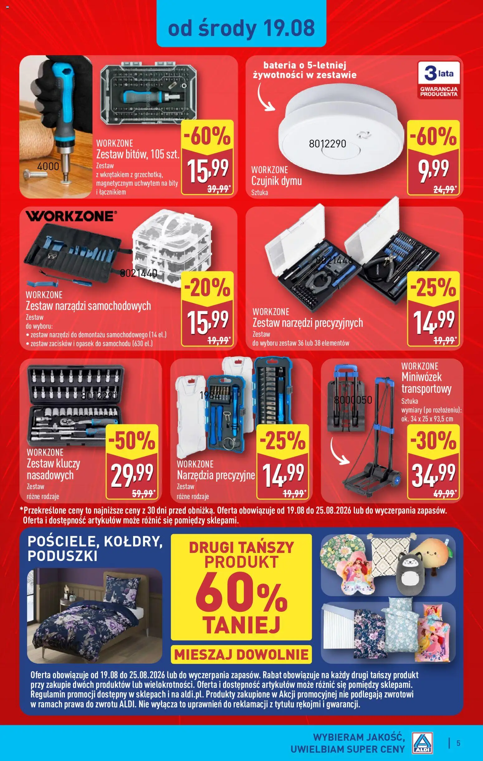 Aldi Polsko leták - Ostatnie sztuki w wybranych sklepach od 18.08.2026 | Strana: 5 | Produkty: Opasek