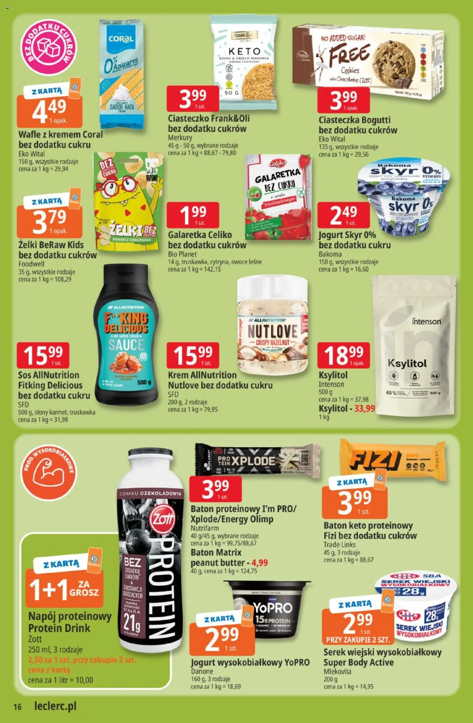 E.Leclerc gazetka od 22.09.2026 | Strona: 16 | Produkty: Jogurt Skyr, Serek, Jogurt, Kokos