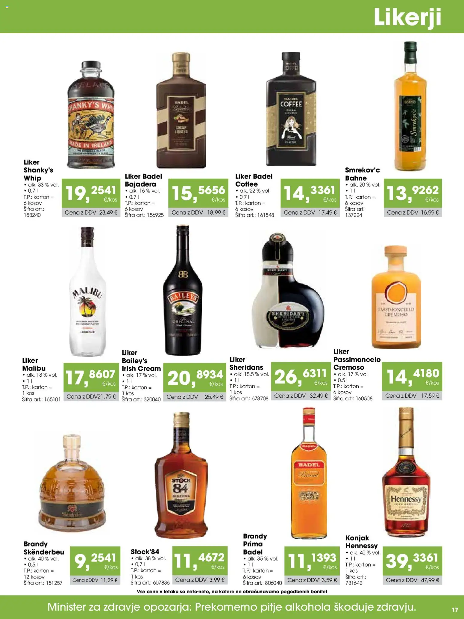 Novi Tuš katalog ponudbe – veljaven od 15.07.2026 | Stran: 17 | Izdelki: Kos