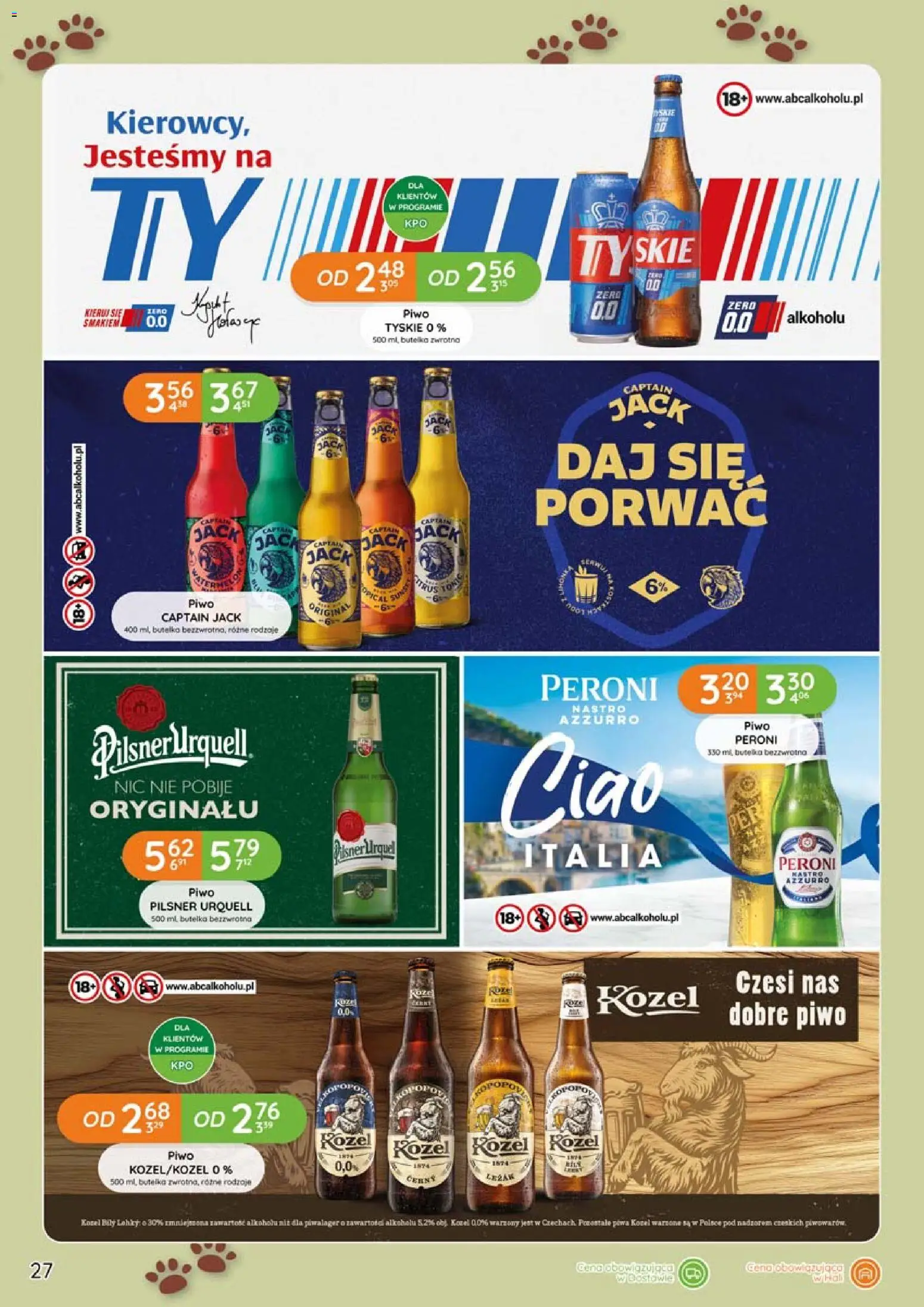 Eurocash gazetka - Biwak od 11.06.2026 | Strona: 27 | Produkty: Tyskie, Piwo