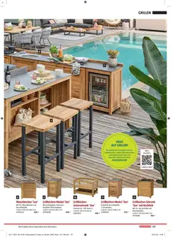 Bauhaus Freizeit im Garten ab 02.03.2026 gültig | Seite: 127 | Produkte: Waschbecken, Kochfeld, Unterschrank