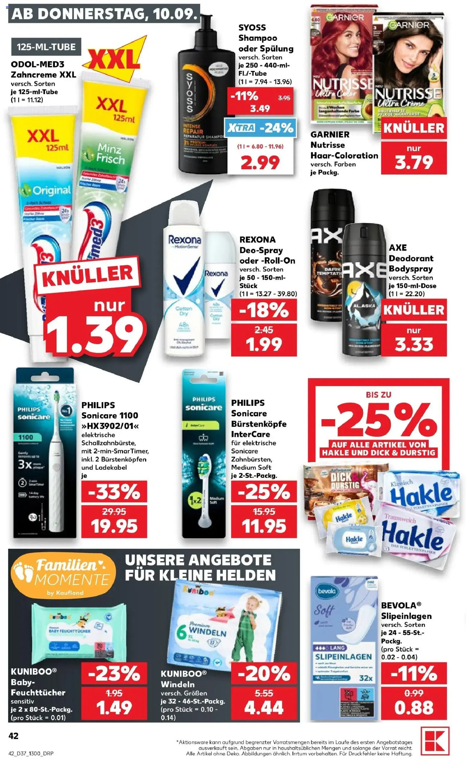 Prospekt Kaufland ab 10.09.2026 » Angebote Online zum Blättern | Seite: 44 | Produkte: Philips, Spülung, Ladekabel, Deospray