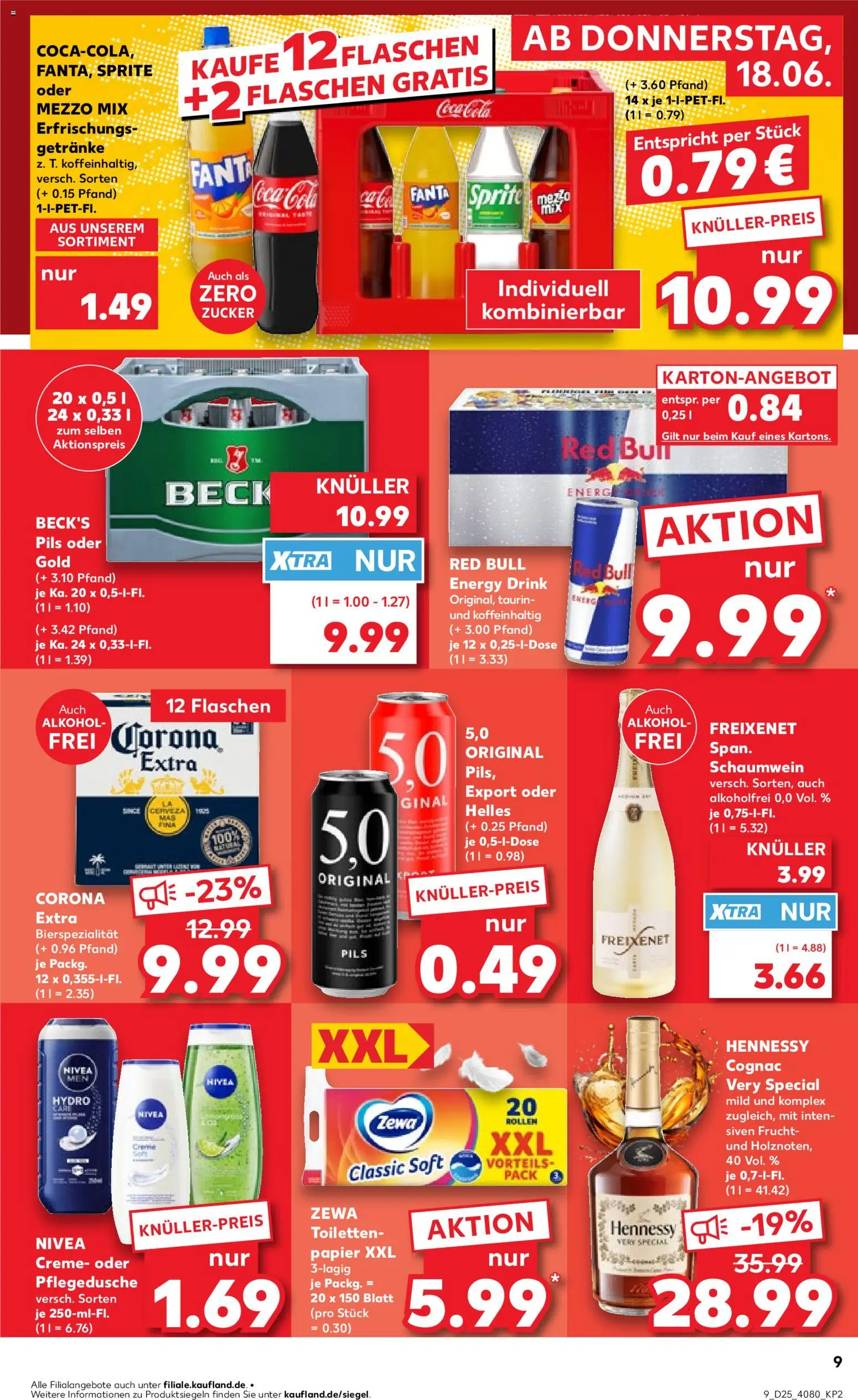 Kaufland Prospekt Speyer – gültig ab 18.06.2026 | Seite: 9 | Produkte: Mezzo mix, Red bull, Cola, Shower Gel