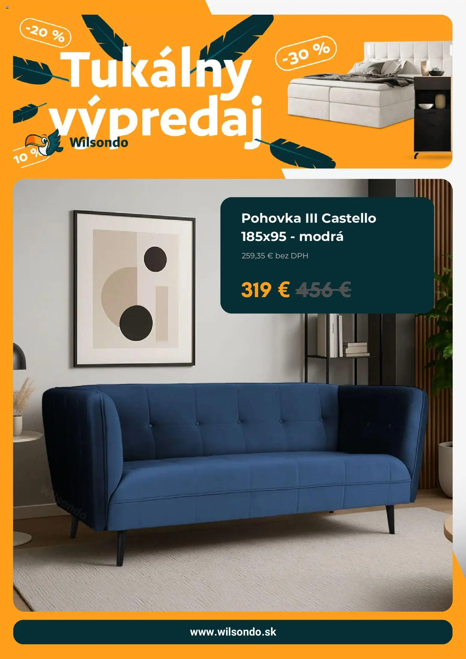 Nové Wilsondo akcie – leták je platný od 10.09.2026 | Strana: 2 | Produkty: Pohovka