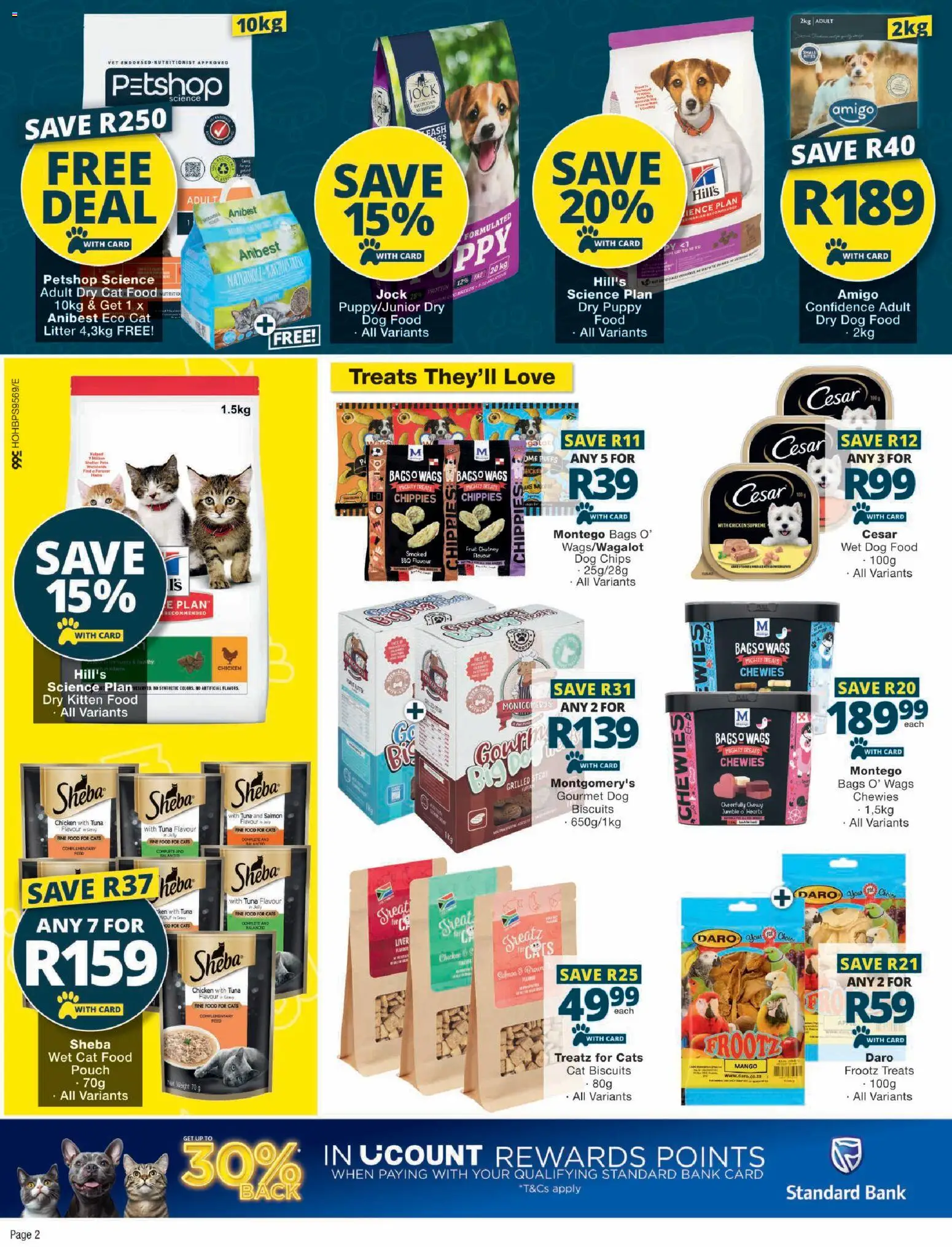 New Checkers catalogue – valid from 09/03/2026 | Page: 2 | Products: Biscuits, Chicken, Cat food, Dog food