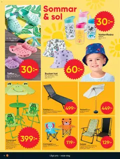 Dollar Store erbjudanden - Förhandsvisning av reklamblad från butik Dollar Store aktuell från 22/05/2026 | Sida: 6 | Produkter: Solsäng, Bord, Vattenflaska, Set