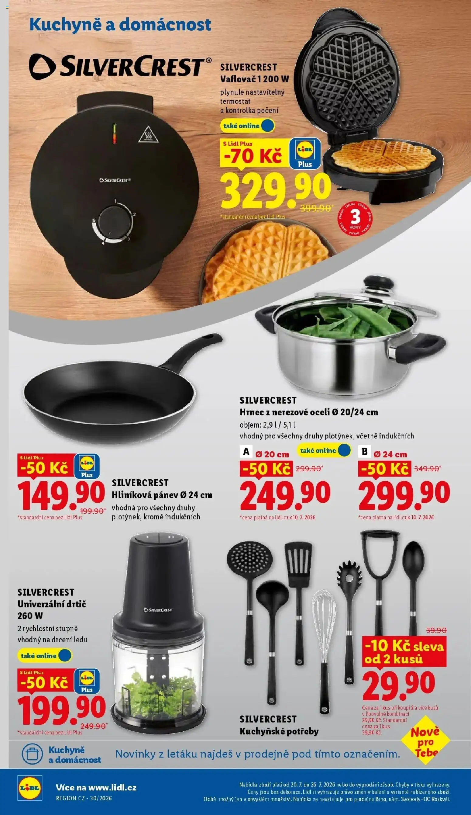 Lidl aktuální leták od 20.07.2026 | Strana: 38 | Produkty: Vaflovač, Pánev, Drtič, Kuchyně