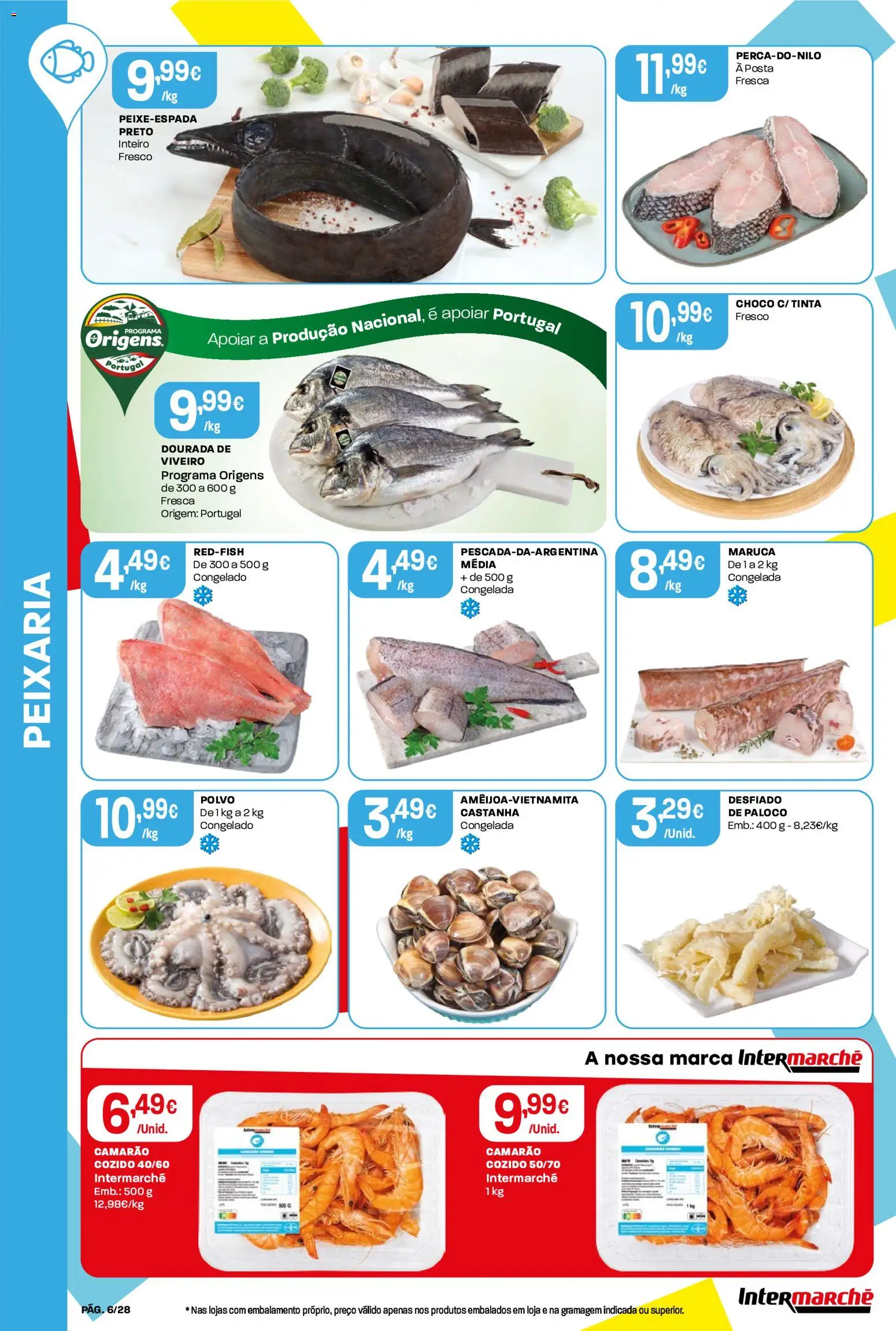 Intermarché folheto Contact │ válido de 15/10/2026 | Página: 6 | Produtos: Dourada, Polvo, Tinta, Camarão