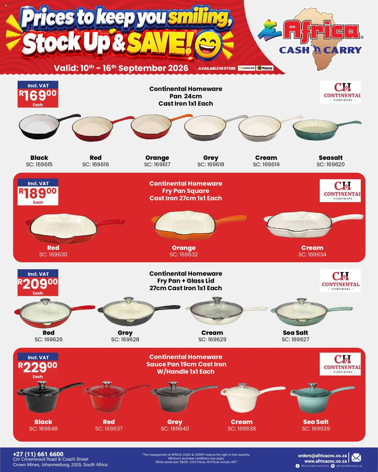 New Africa Cash & Carry catalogue – valid from 10/09/2026 | Page: 49 | Products: Iron, Stock, Sauce, Salt