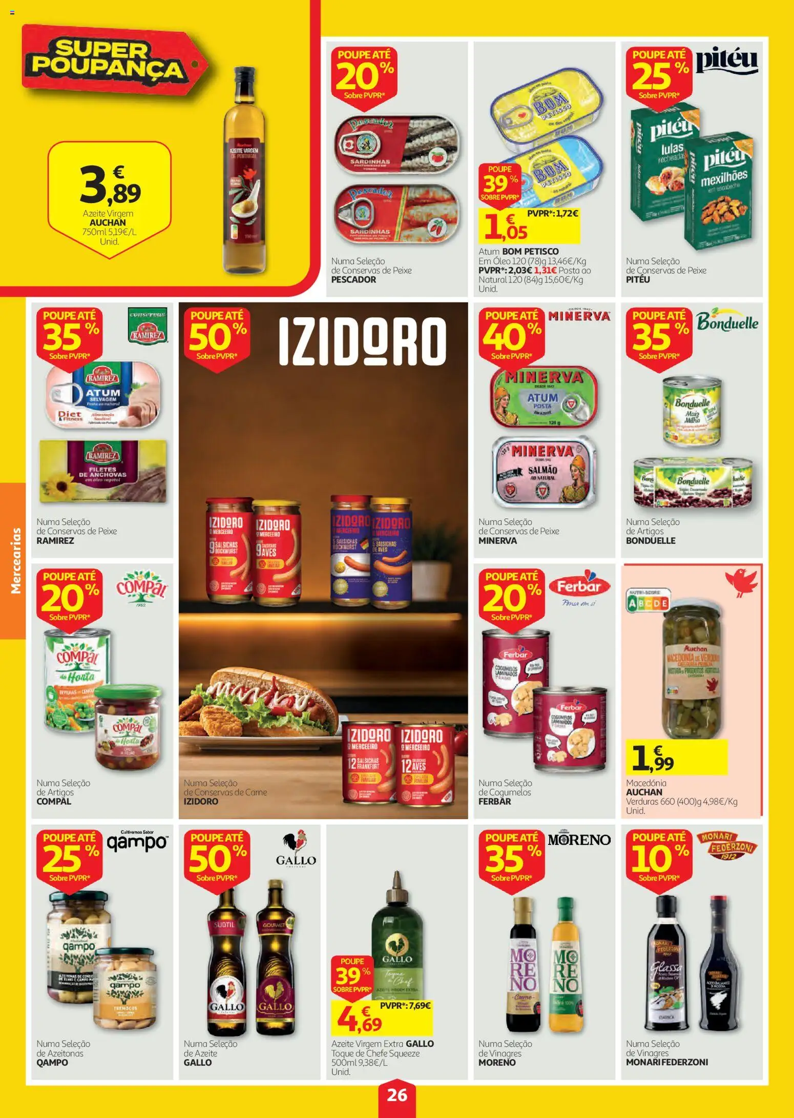 Auchan folheto │ válido de 01/10/2026 | Página: 26 | Produtos: Lulas, Carne, Azeite virgem extra, Creme