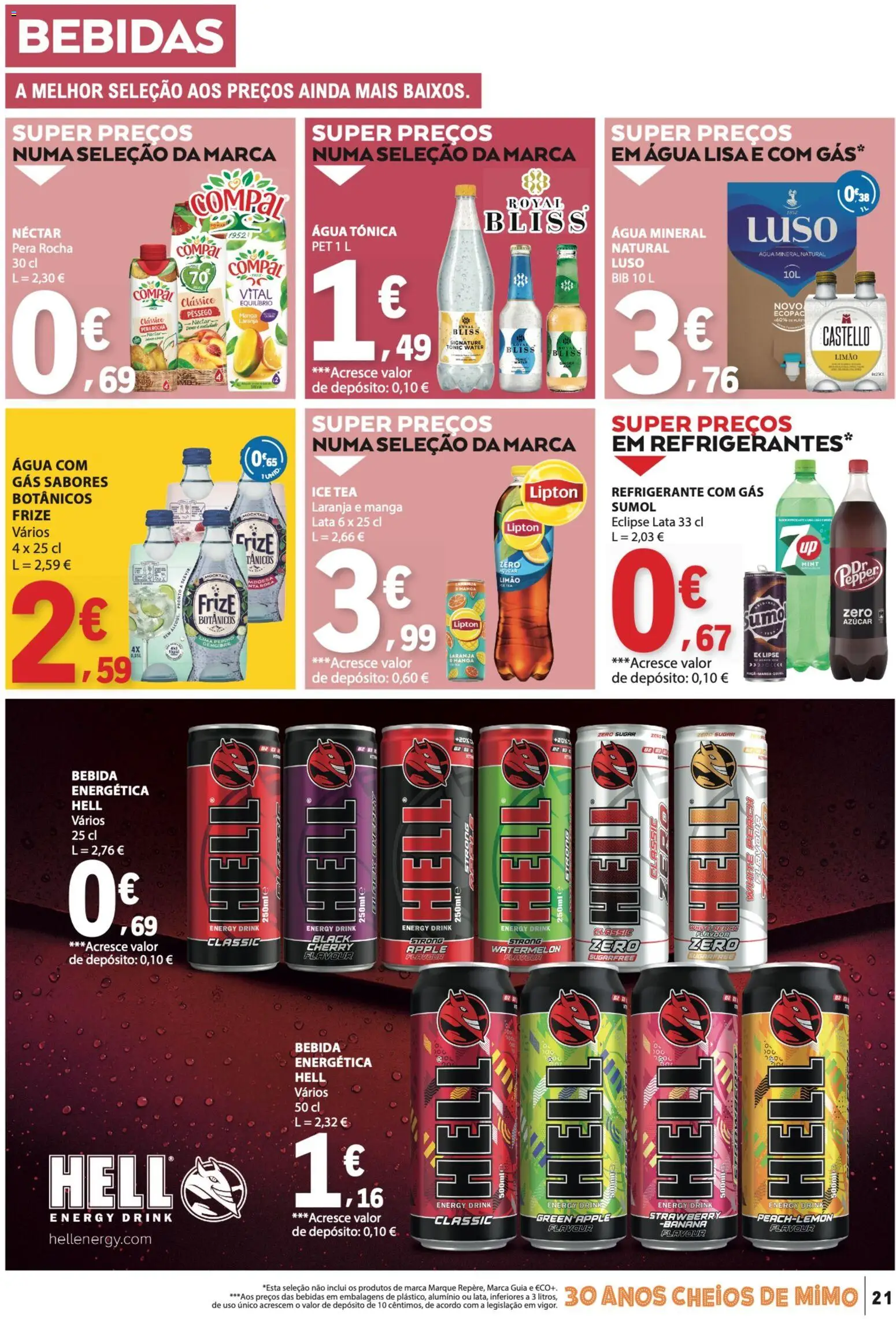 E.Leclerc folheto │ válido de 04.06.2026 | Página: 21 | Produtos: Agua, Refrigerante, Stevia, Bebida