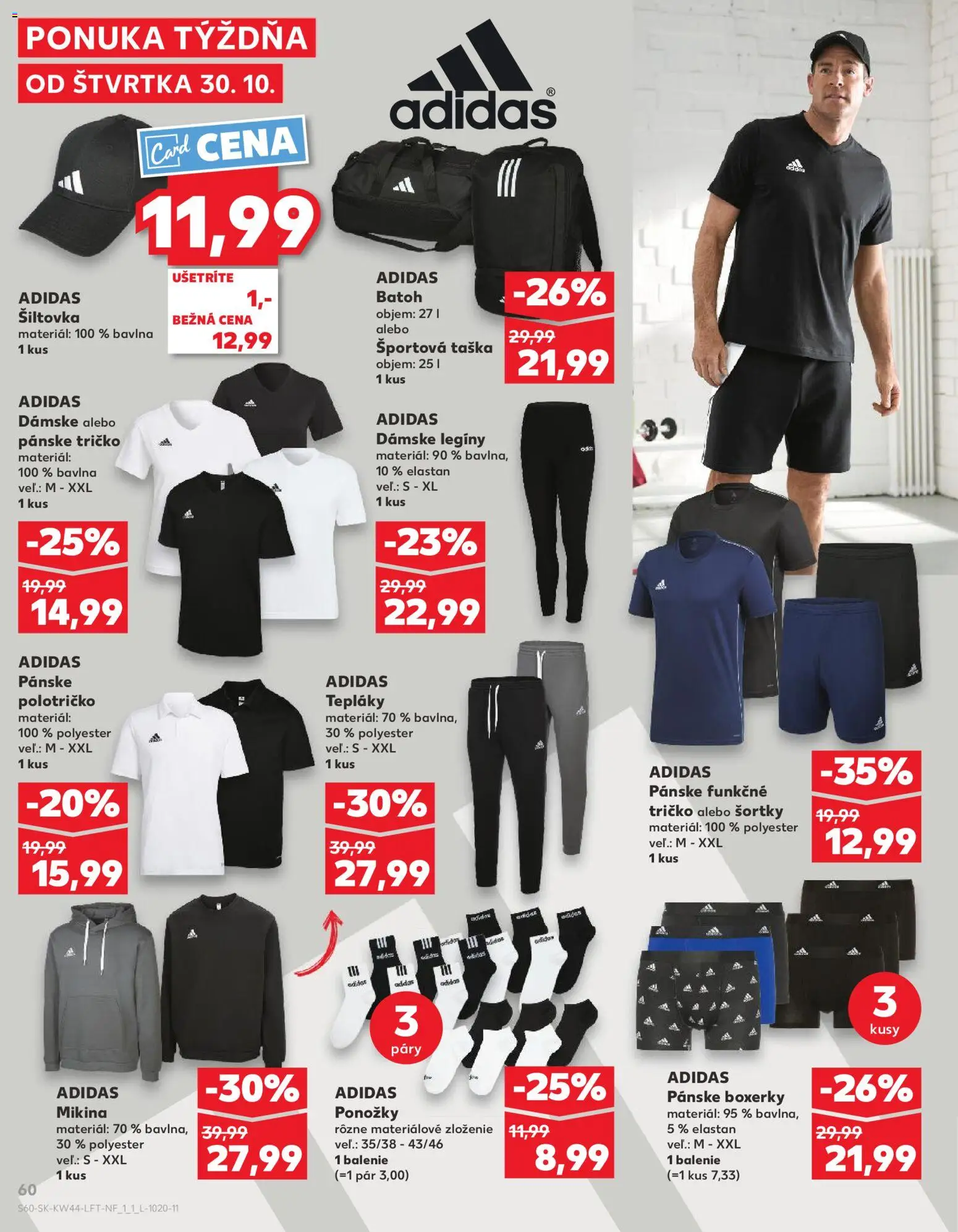 Nové Kaufland akcie – leták je platný od 30.10.2025 | Strana: 60 | Produkty: Tričko, Mikina, Legíny, Taška
