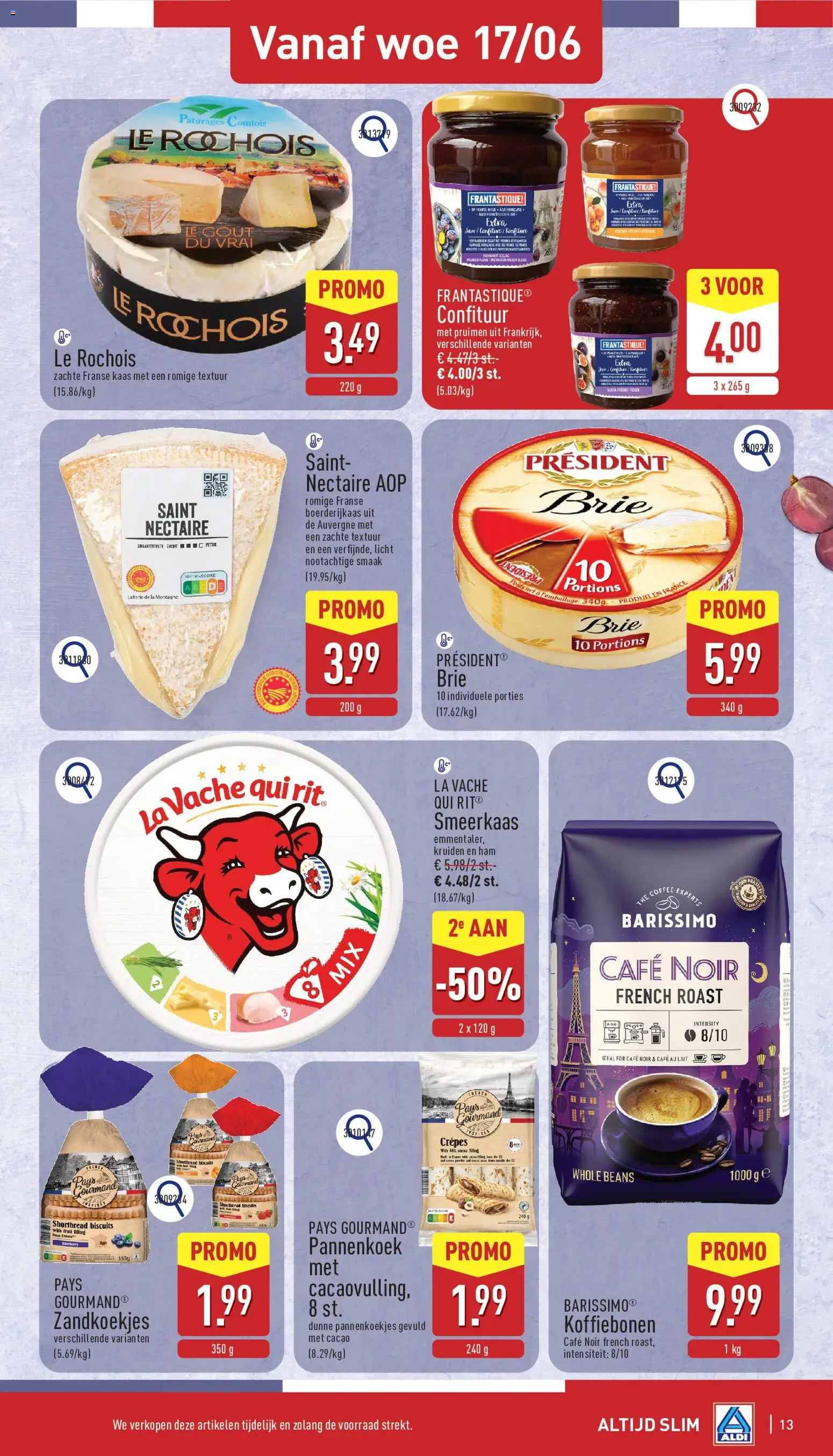 {H1} | Pagina: 13 | Producten: Ham, Brie, Zandkoekjes, Fruit