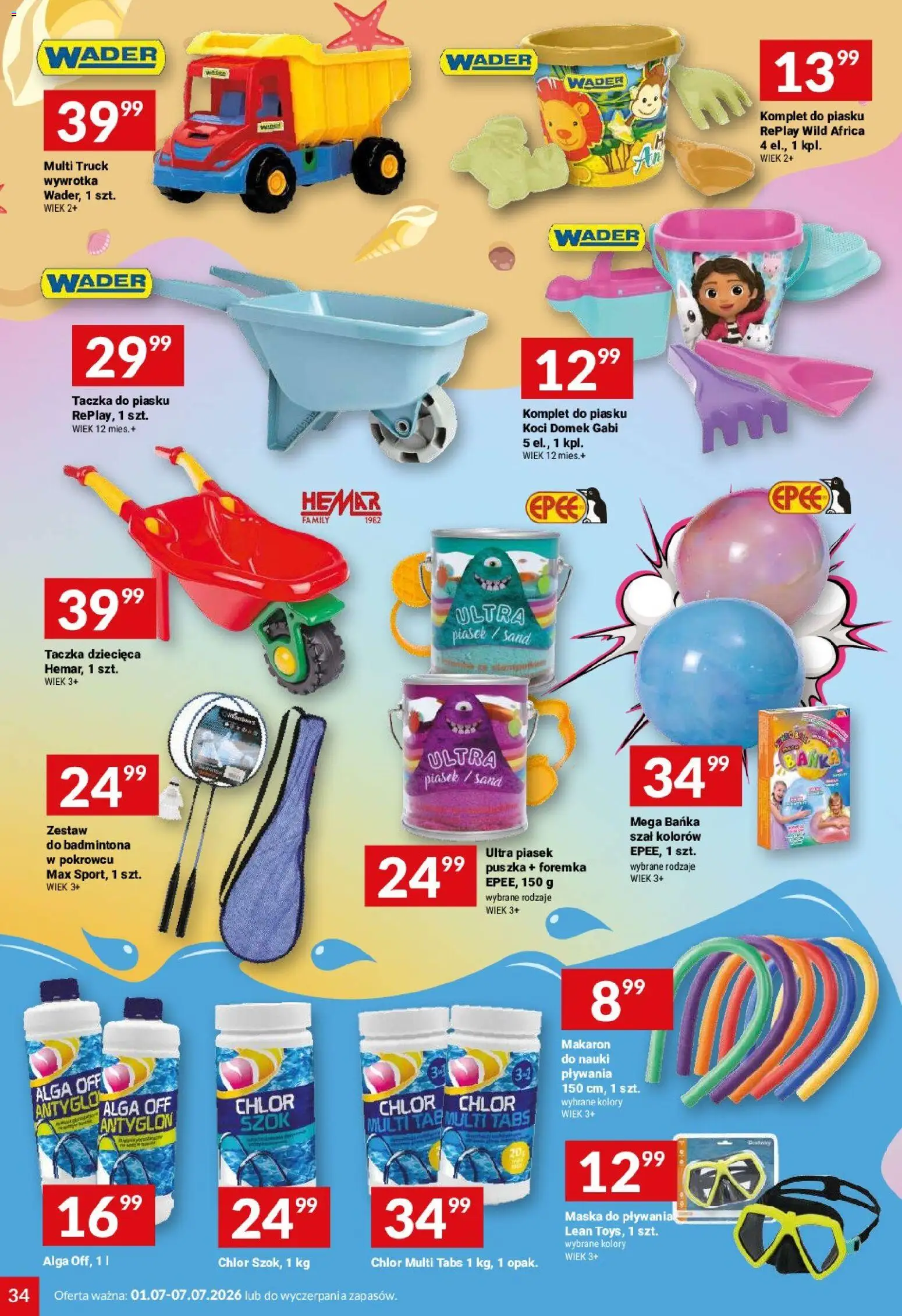 Twój Market gazetka od 01.07.2026 | Strona: 34 | Produkty: Szal, Maska, Makaron