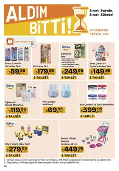 20 Ağustos 2026 tarihinden itibaren geçerli olan Migros kataloğu önizlemesi | Sayfa: 161 | Ürünler: Kutu, Zımba teli