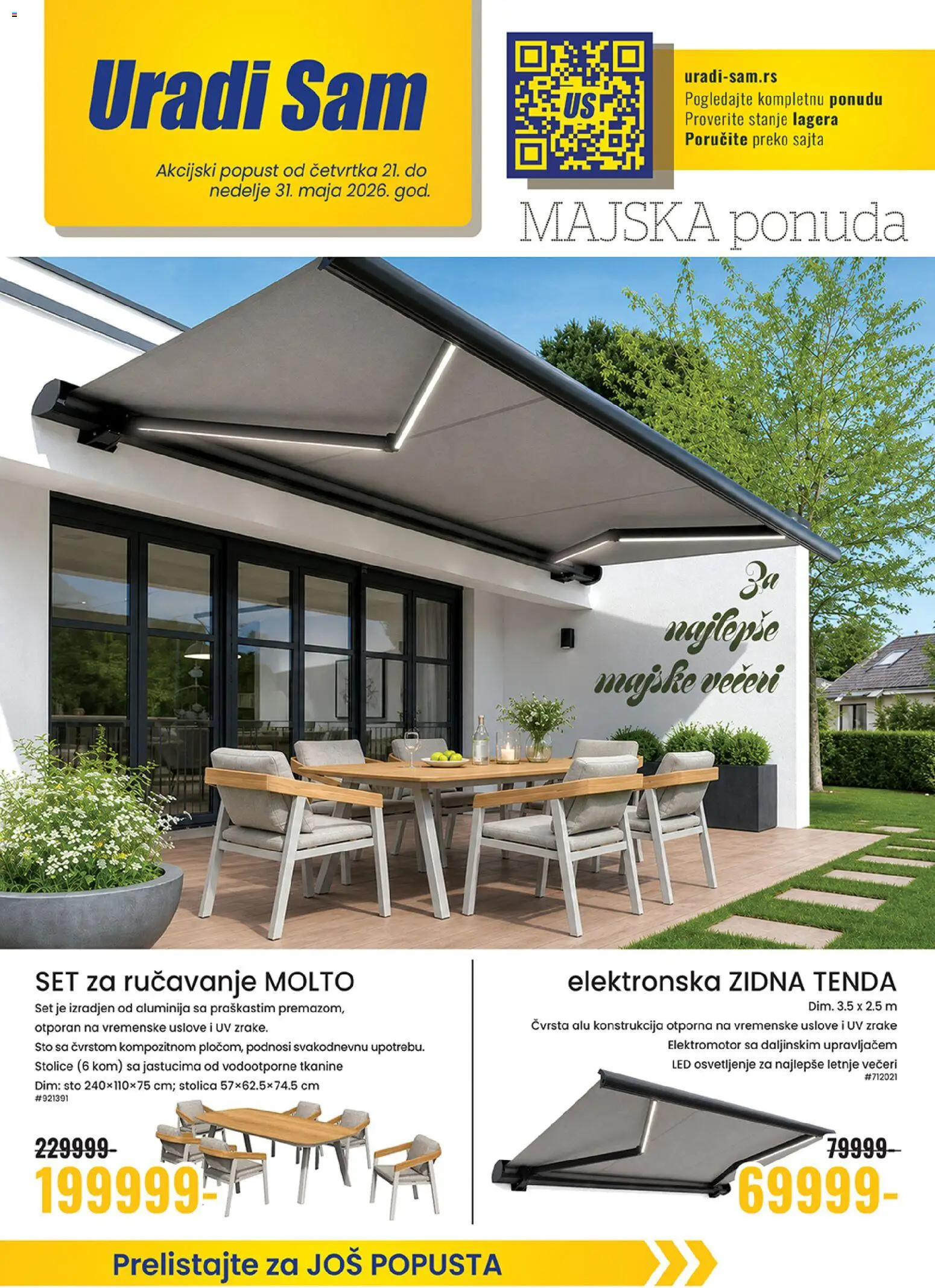 Uradi Sam katalog - važi od 21.05.2026 | Strana: 1 | Proizvode: Sto, Stolica