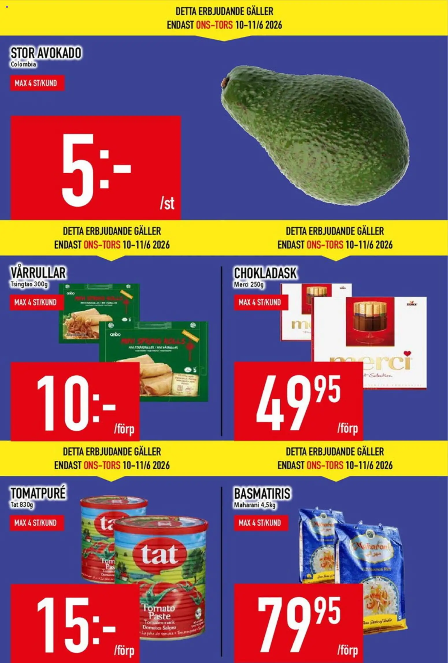 Matdax reklamblad aktuell från 08.06.2026 | Sida: 3 | Produkter: Galler, Tomatpure