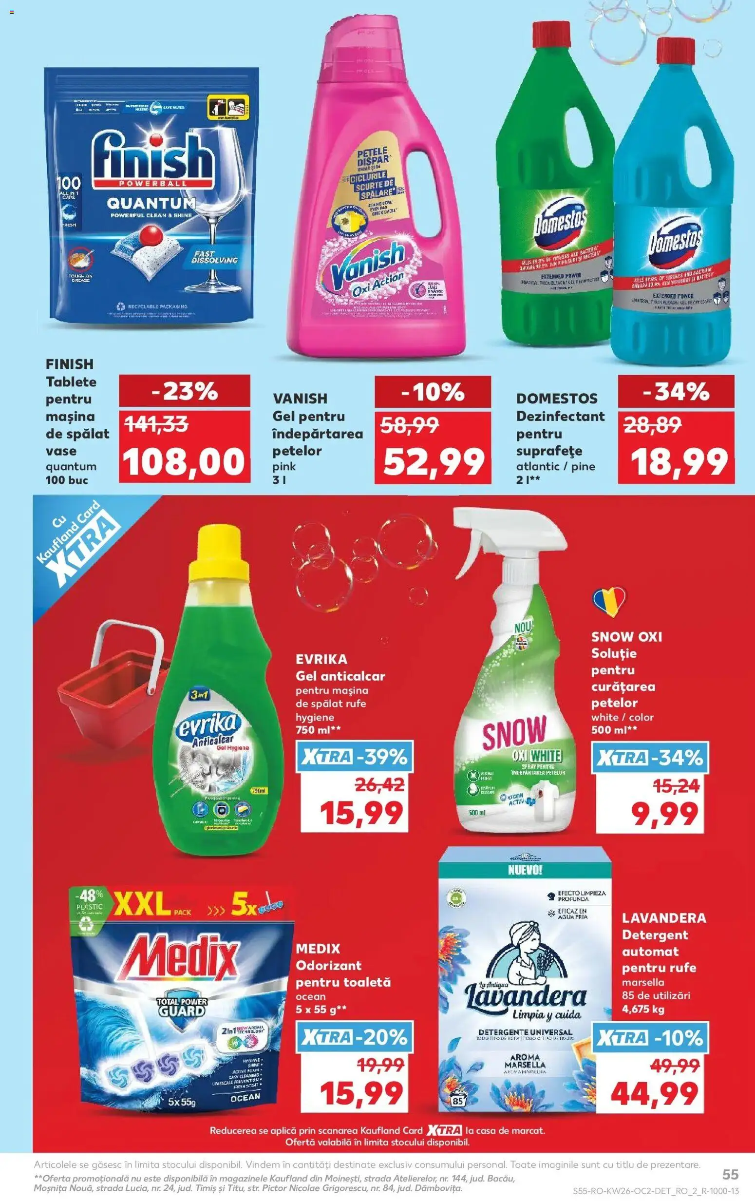 Noul catalog Kaufland – valabil de la 24.06.2026 | Pagină: 55 | Produse: Pomelo, Mașină De Spălat, Mașină De Spălat Vase, Îndepărtarea petelor