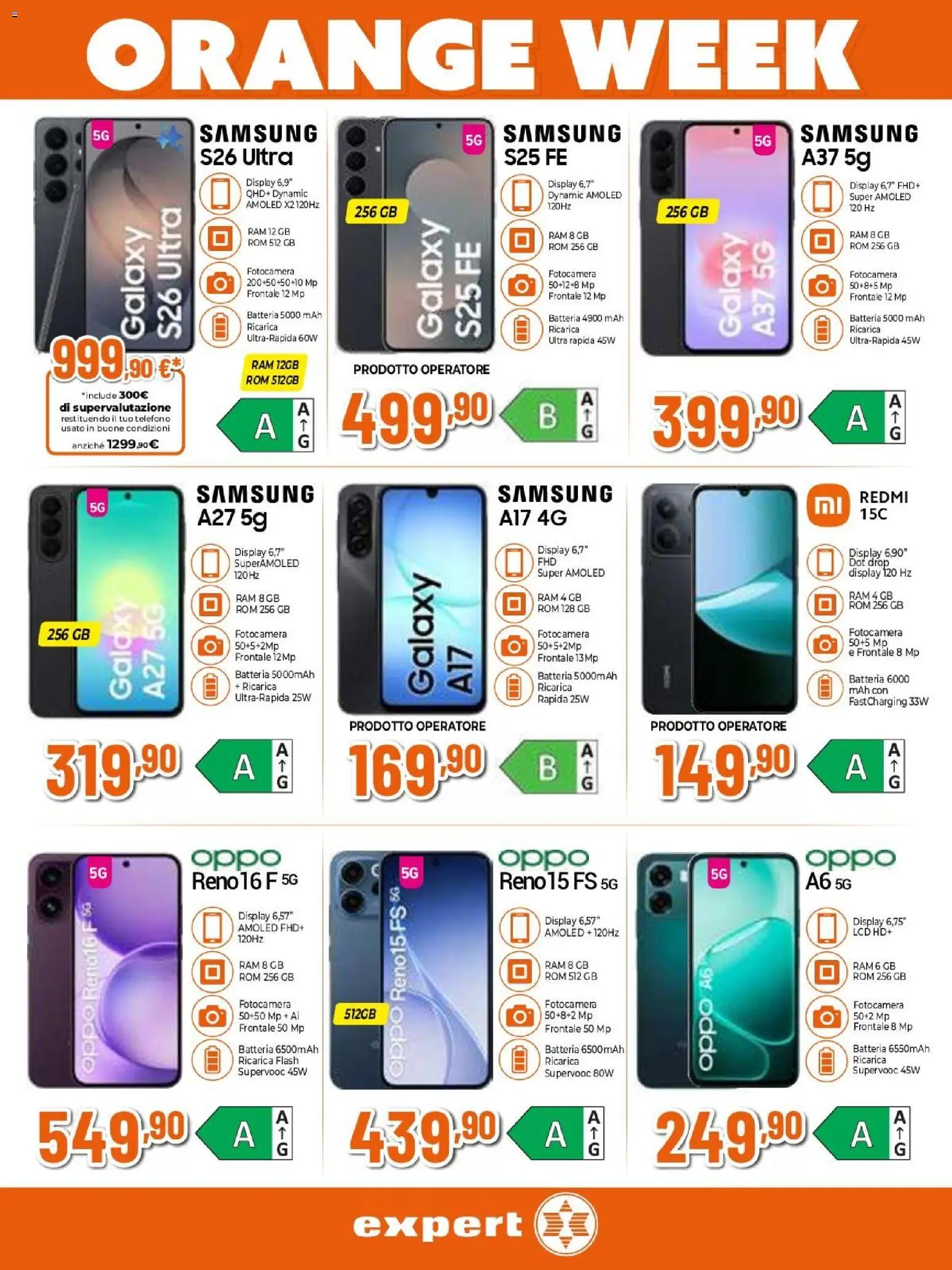 Volantino Expert del 17/09/2026 | Pagina: 2 | Prodotti: Telefono, Fotocamera, Batteria, Samsung