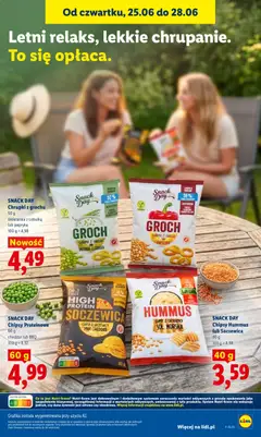 Pogląd oferty "Lidl gazetka" - ważna od 25.06.2026 | Strona: 77 | Produkty: Papryka, Hummus, Cheddar, Sól