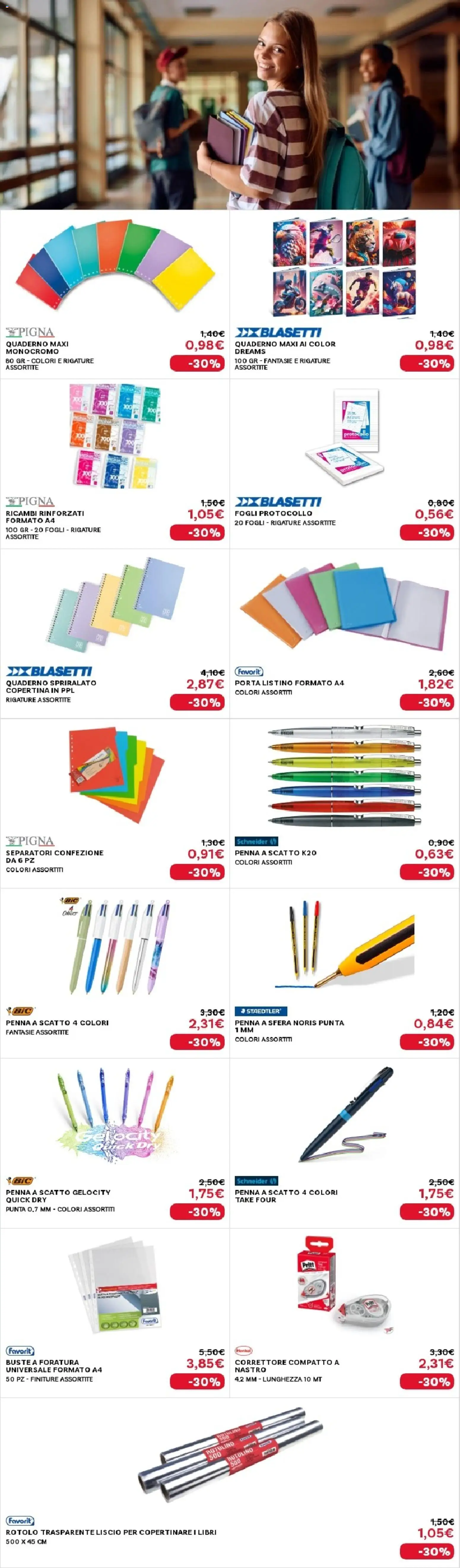 Volantino Max Factory del 30/07/2026 | Pagina: 4 | Prodotti: Libri, Porta, Quaderno, Correttore