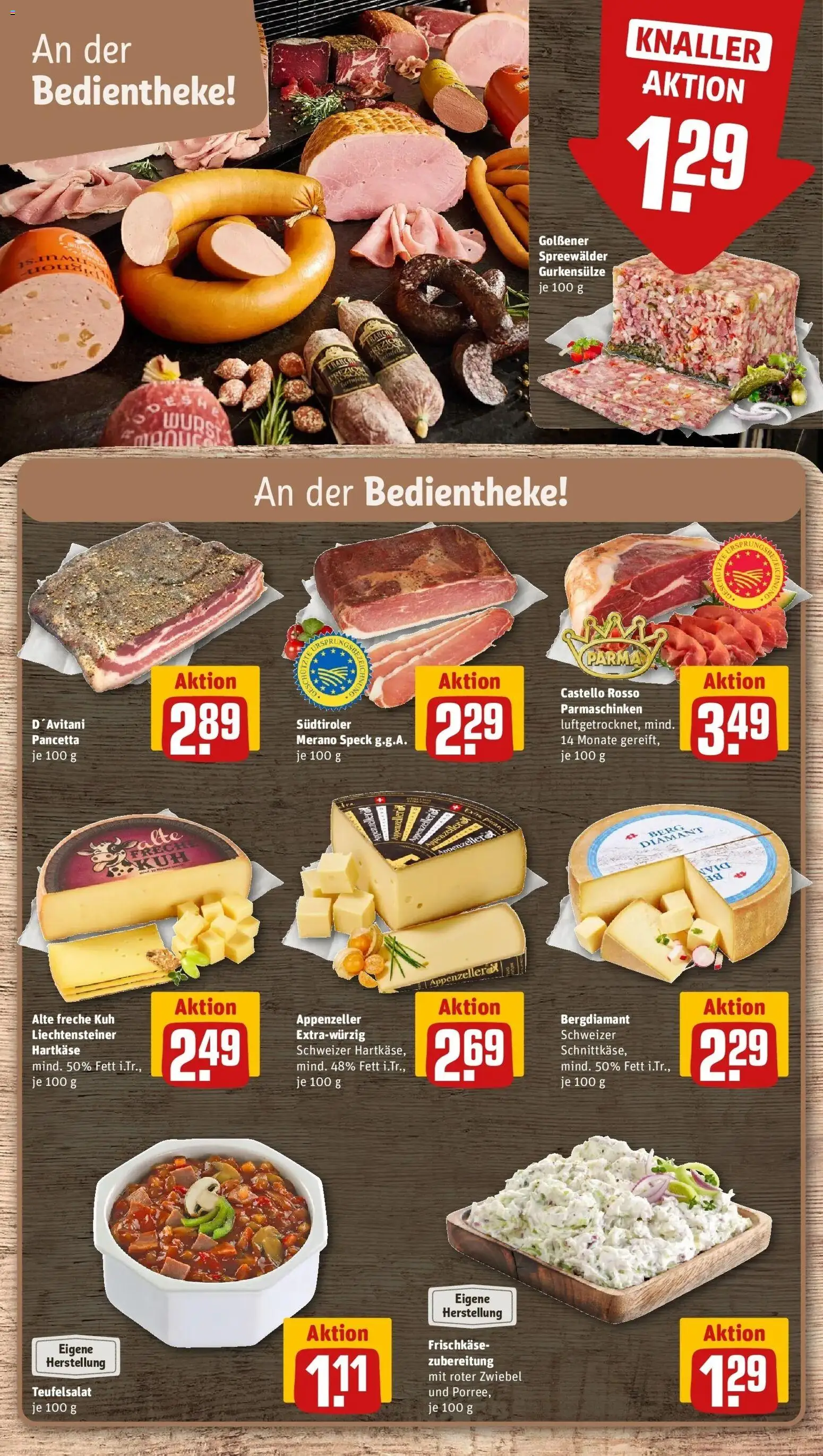REWE Prospekt ab 14.09.2026 zum Blättern » Angebote | Seite: 9 | Produkte: Wurst, Frischkase