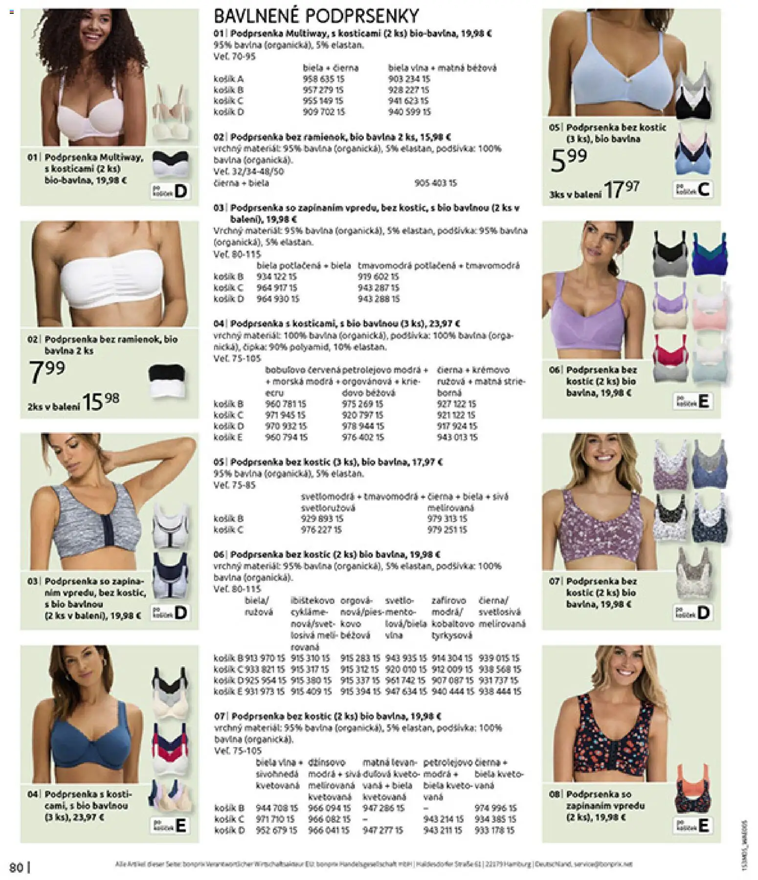 Nové Bonprix akcie – leták je platný od 05.05.2026 | Strana: 82 | Produkty: Vaňa, Svetlo, Podprsenka