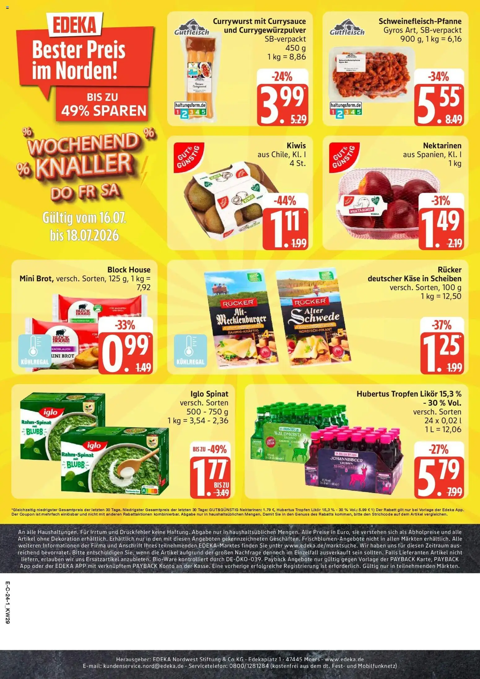 Marktkauf Prospekt Heide – gültig ab 13.07.2026 | Seite: 31 | Produkte: Nektarinen, Knoblauch, Brot, Hubertus tropfen