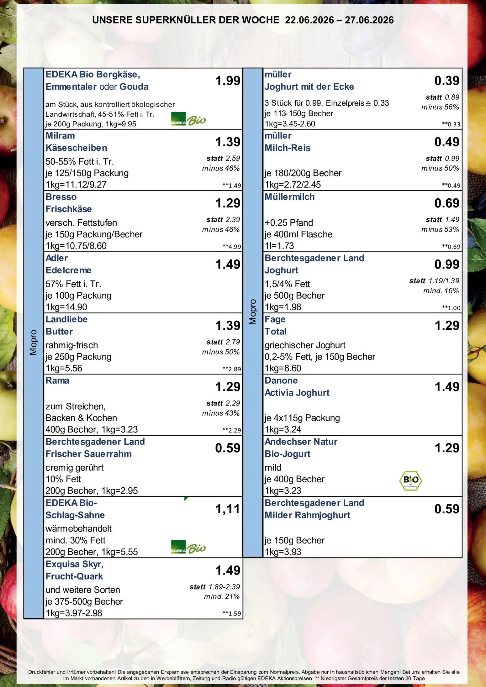 Simmel Bayern – gültig ab 22.06.2026 | Seite: 7 | Produkte: Activia, Butter, Joghurt, Bresso