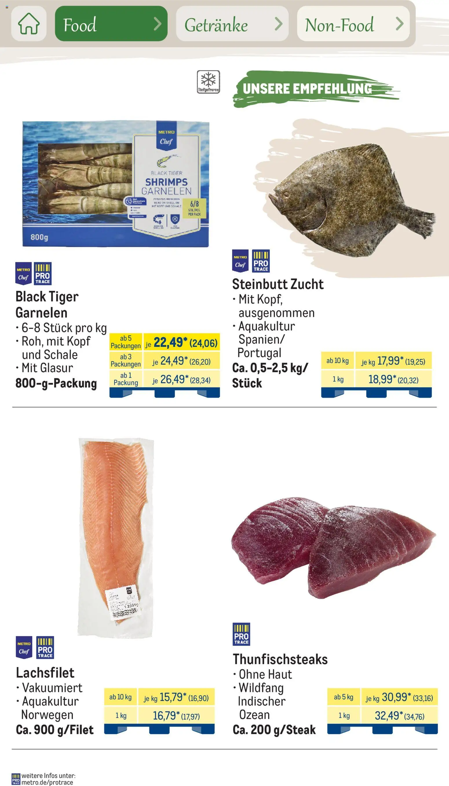 Metro Saisonkatalog Outdoor Dining – gültig ab 01.06.2026 | Seite: 12 | Produkte: Garnelen