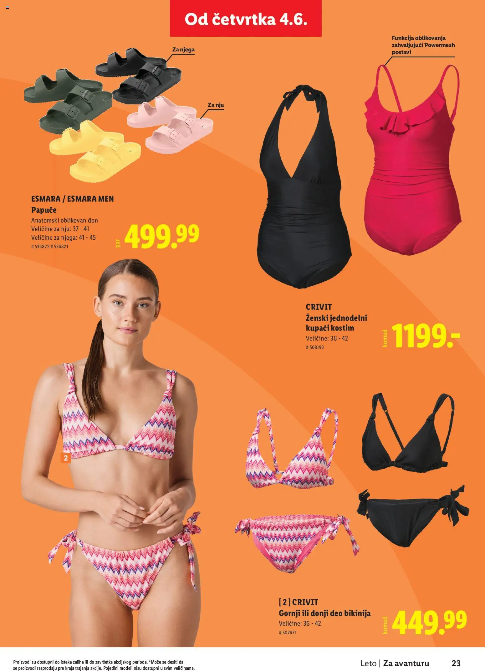 Lidl katalog - važi od 28.05.2026 | Strana: 23 | Proizvode: Papuče, Kupaći kostim