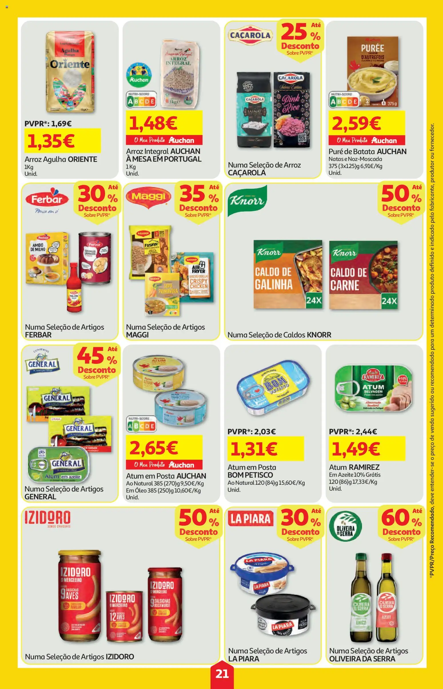 Auchan folheto │ válido de 28.05.2026 | Página: 21 | Produtos: Batata, Azeite, Arroz, Milho