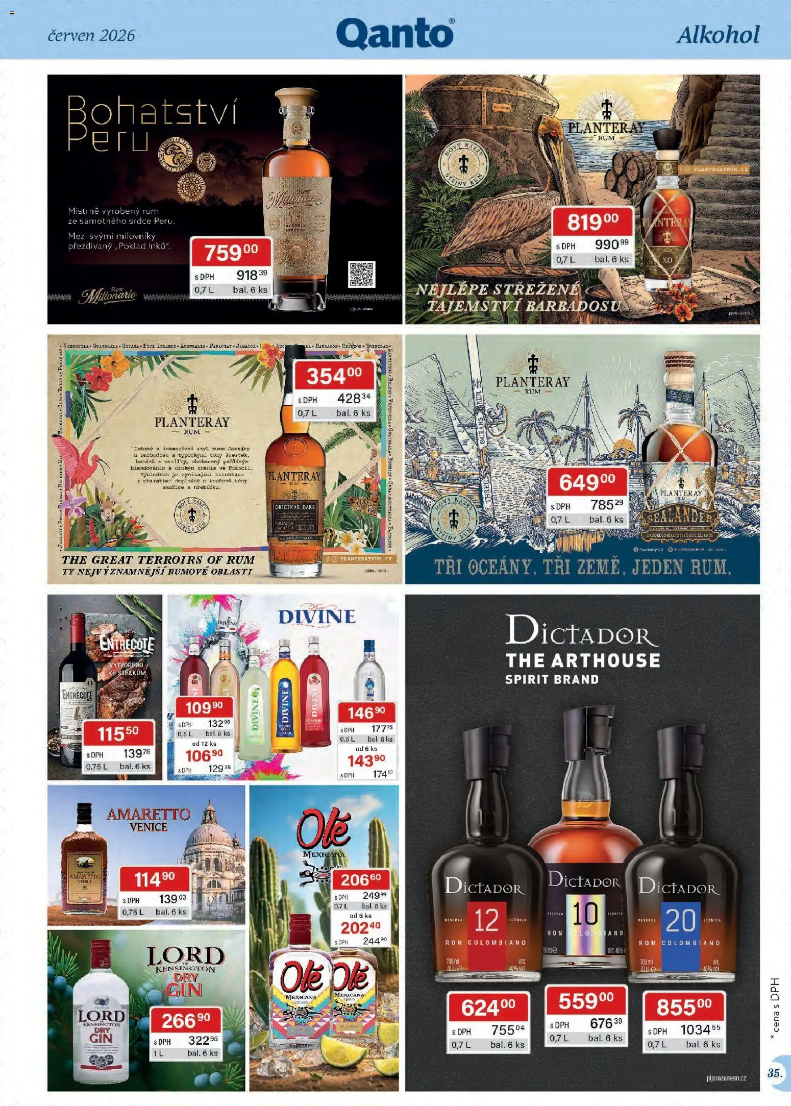 Astur & Qanto leták - Velkoobchod 06/2026 od 01.06.2026 | Strana: 35 | Produkty: Rum, Amaretto