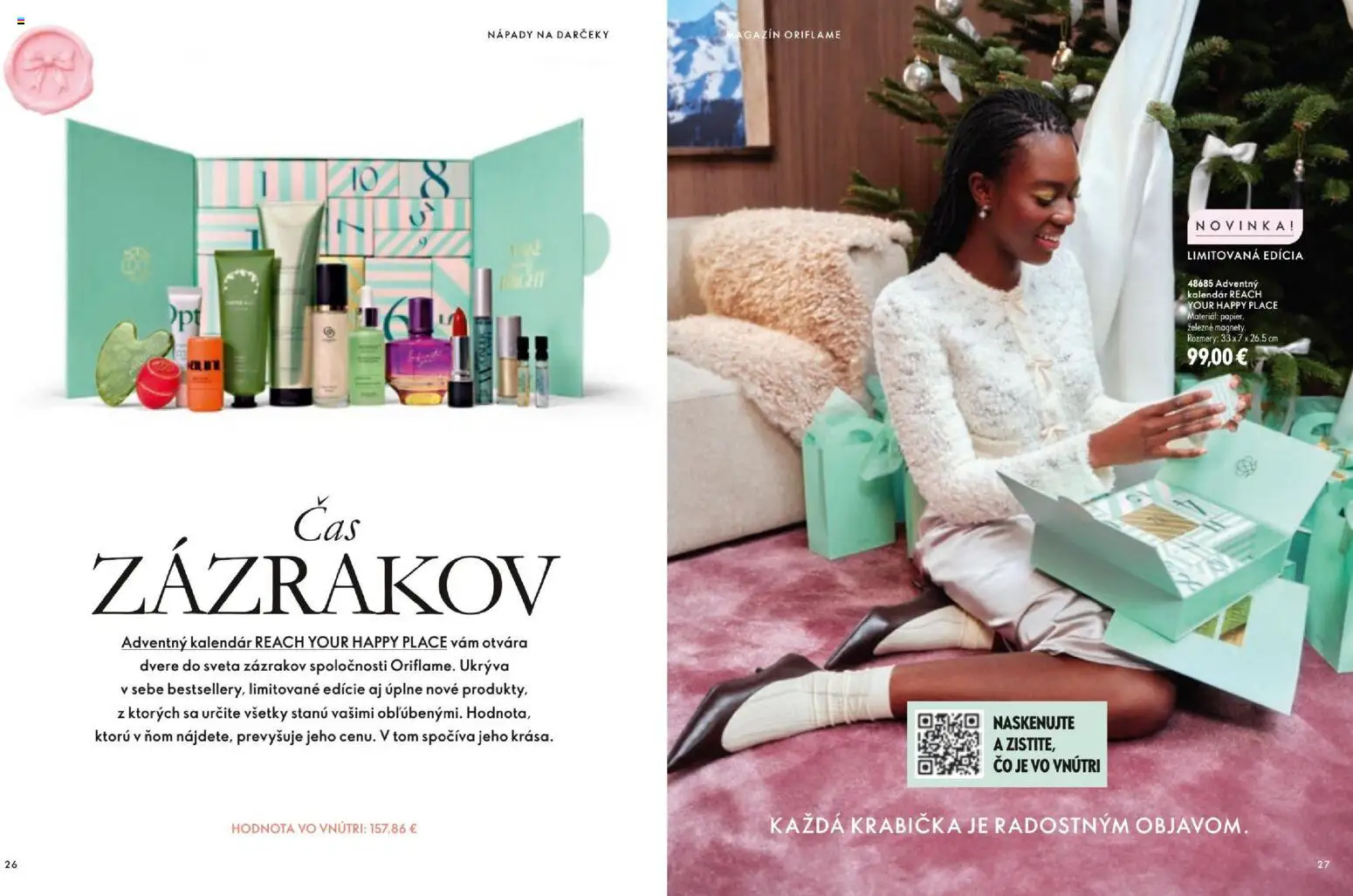 Nové Oriflame akcie – leták je platný od 11.11.2026 | Strana: 14 | Produkty: Dvere, Adventný kalendár