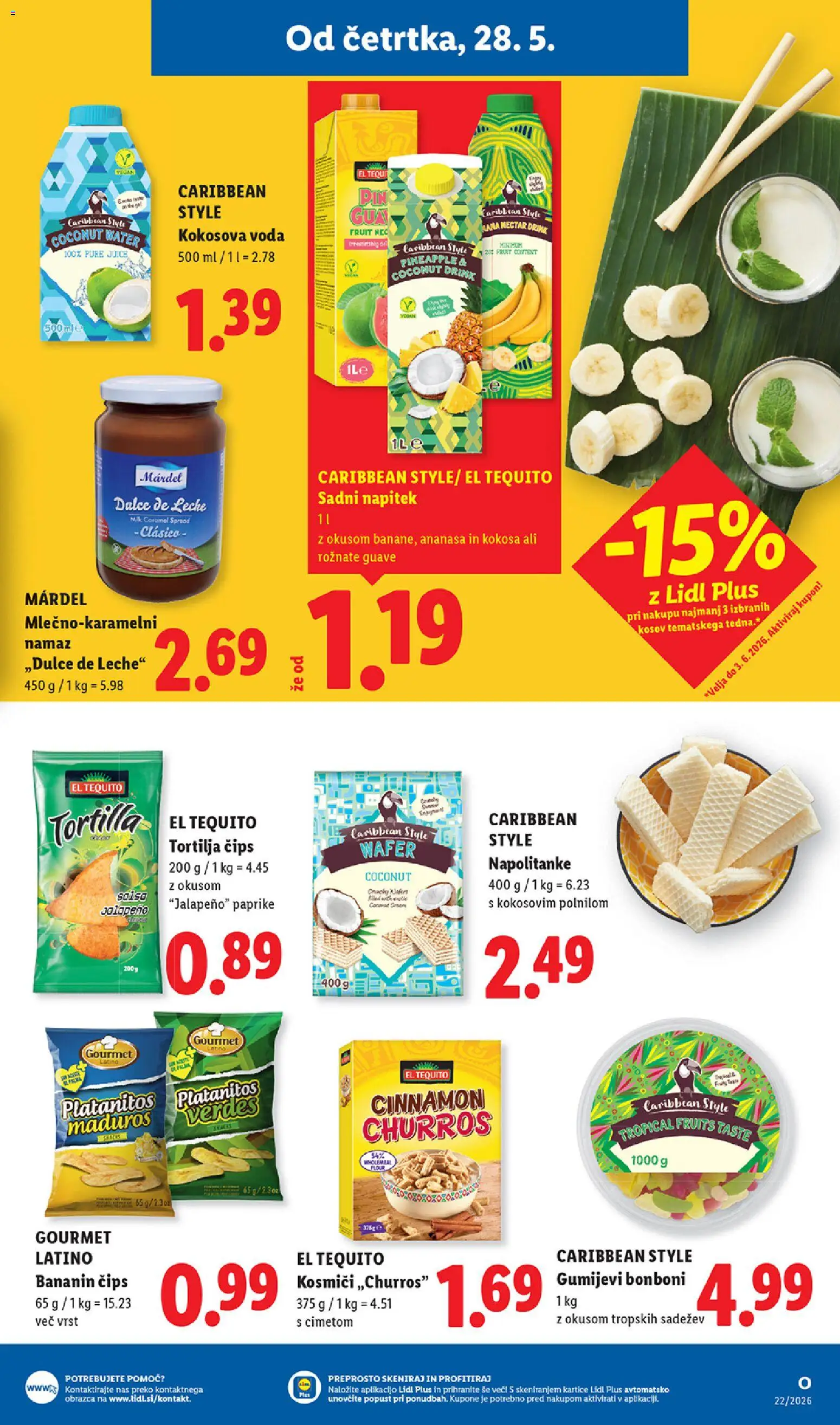 Novi Lidl katalog ponudbe – veljaven od 28.05.2026 | Stran: 21 | Izdelki: Napolitanke, Bonboni, Kosmici, Voda
