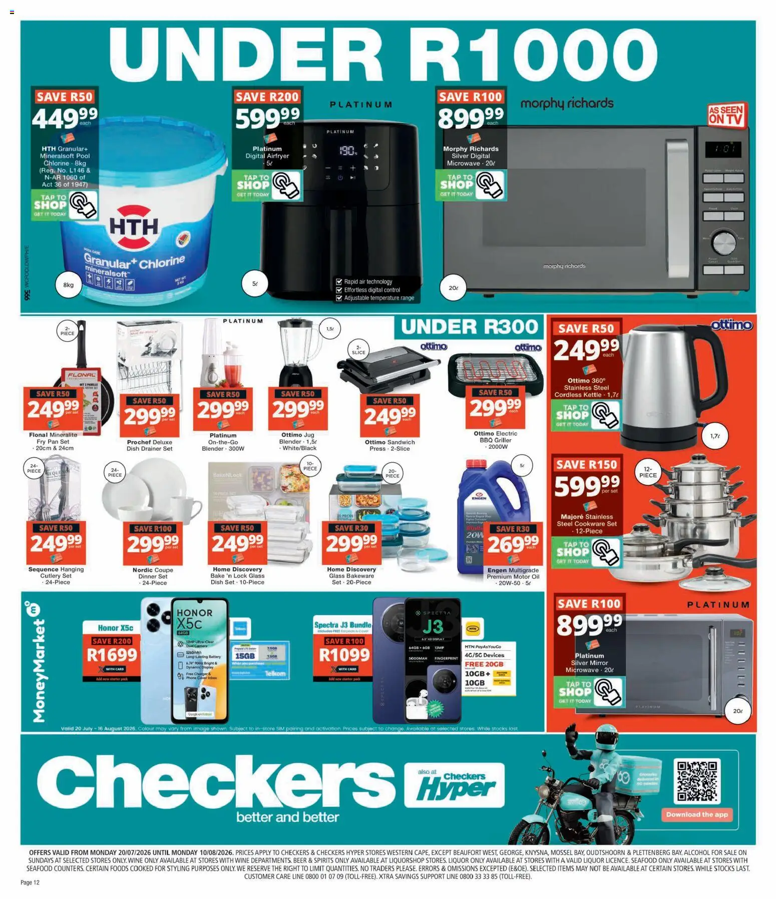 New Checkers catalogue – valid from 20/07/2026 | Page: 12 | Products: Lock, Wine, Beer, Seafood