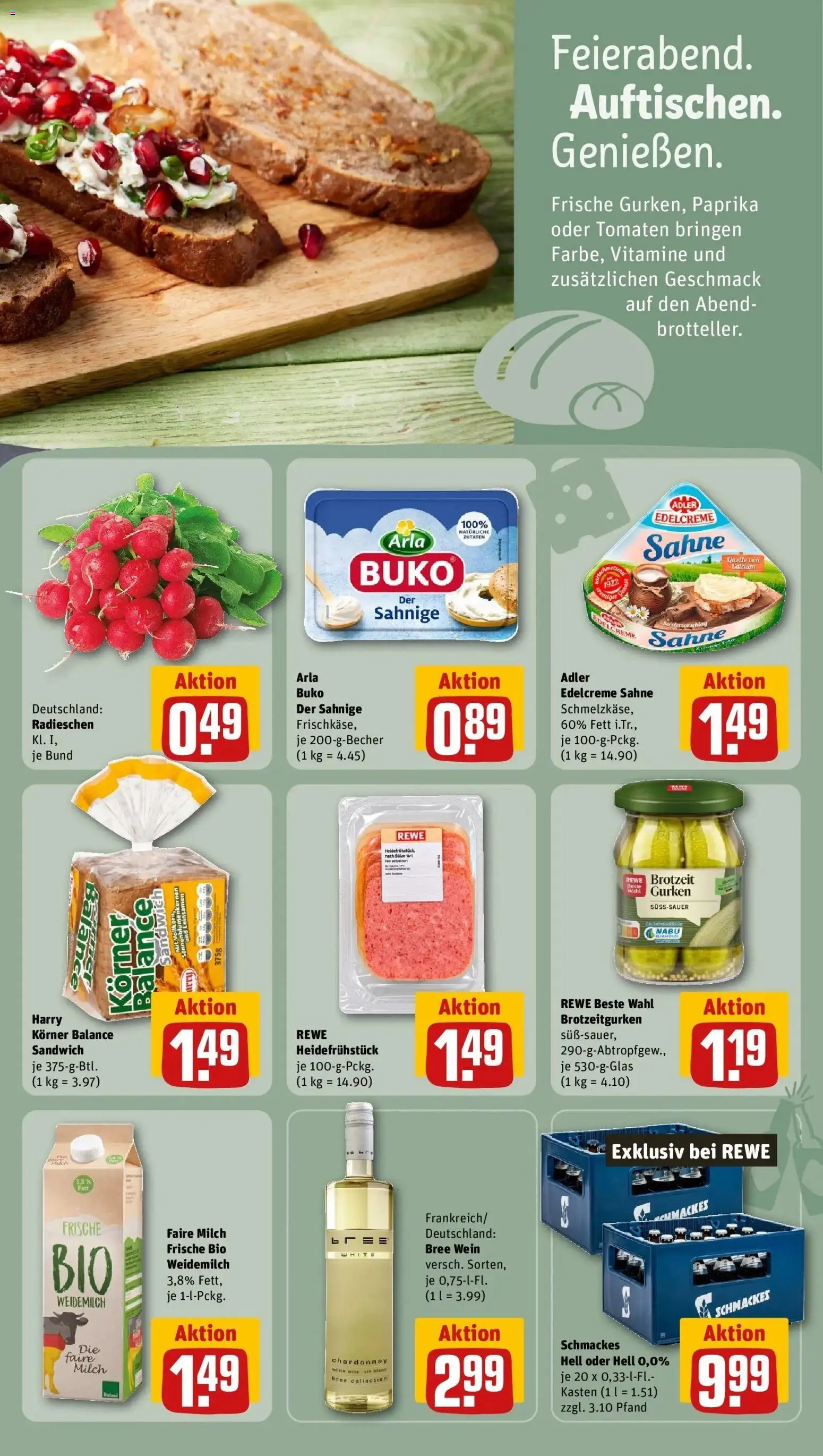 REWE Prospekt ab 28.09.2026 zum Blättern » Angebote | Seite: 27 | Produkte: Milch, Tomaten, Paprika, Gurken