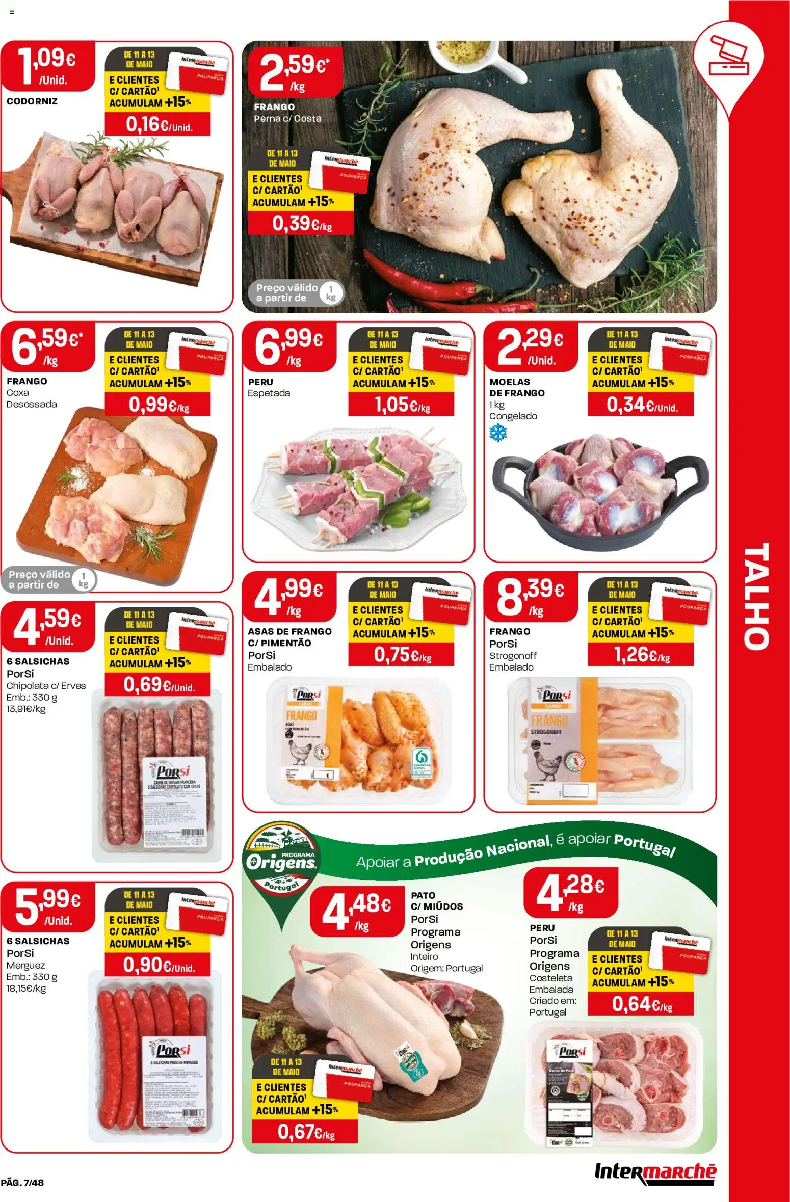 Intermarché folheto │ válido de 07.05.2026 | Página: 7 | Produtos: Asas de frango, Frango, Carne, Moelas