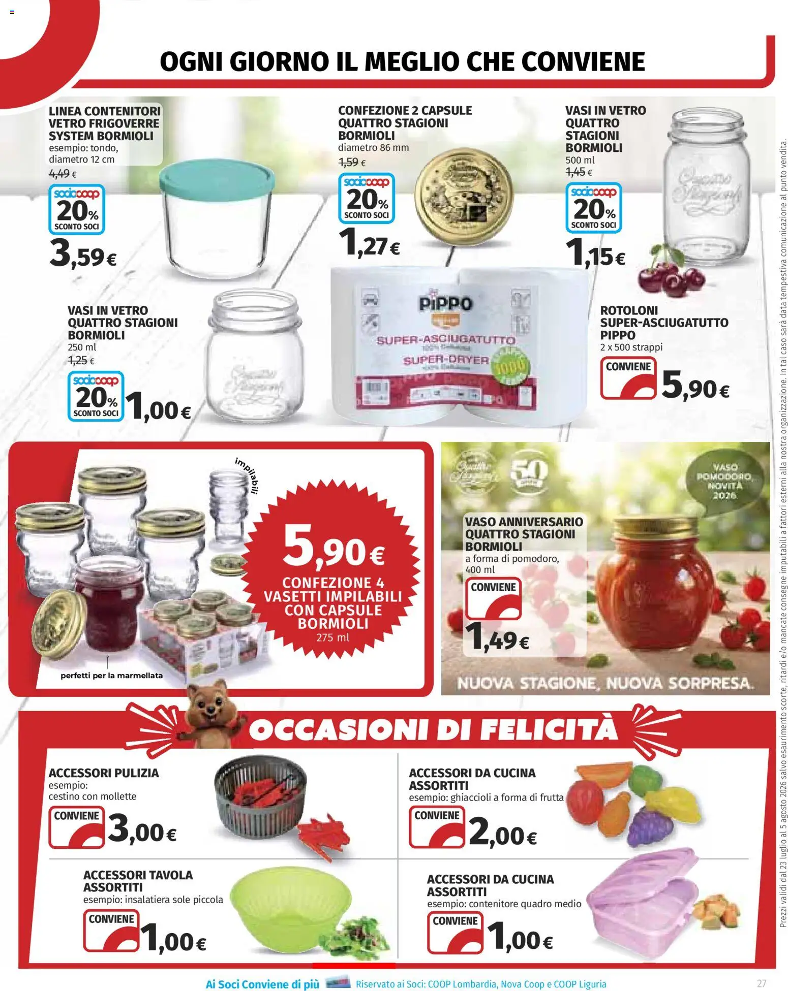 Volantino COOP del 23/07/2026 | Pagina: 27 | Prodotti: Frutta, Pomodoro, Data, Contenitore