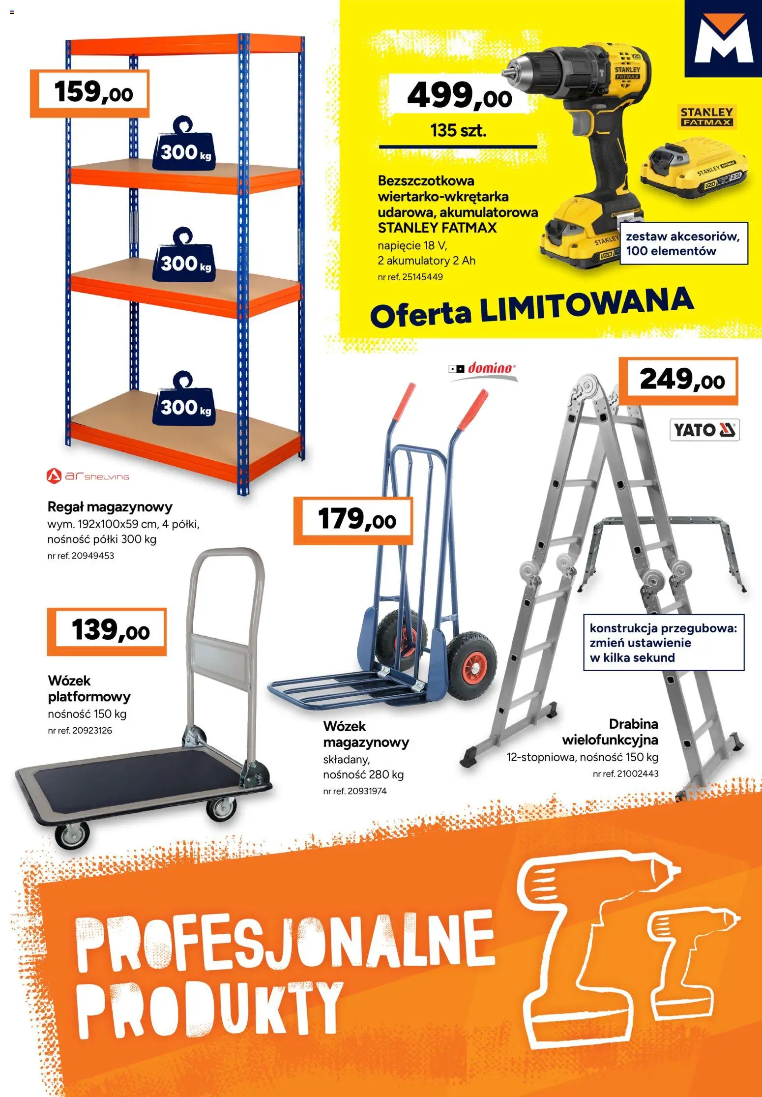Bricoman gazetka od 14.09.2026 | Strona: 13 | Produkty: Regał magazynowy, Drabina, Regał