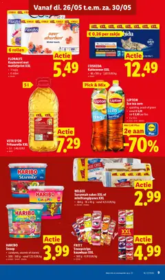 VITA D'OR Frituurolie XXL, 5 l - 1,46 EUR/L - Voorbeeld van een folder van Lidl, geldig van 26.05.2026 | Pagina: 9 | Producten: Fles, Burgonyapehely, Jbl fejhallgató, Snoep