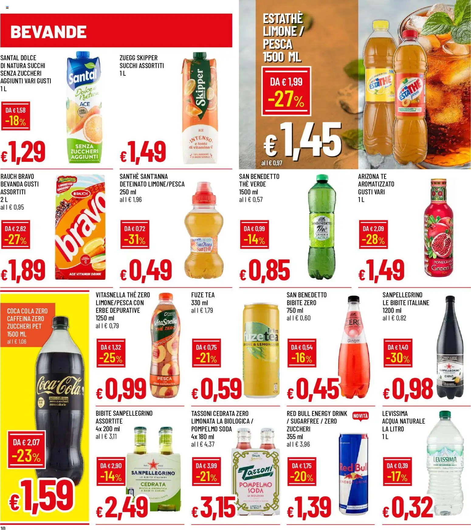 Volantino Galassia del 11/06/2026 | Pagina: 18 | Prodotti: Limonata, Pompelmo, Red Bull, Coca Cola