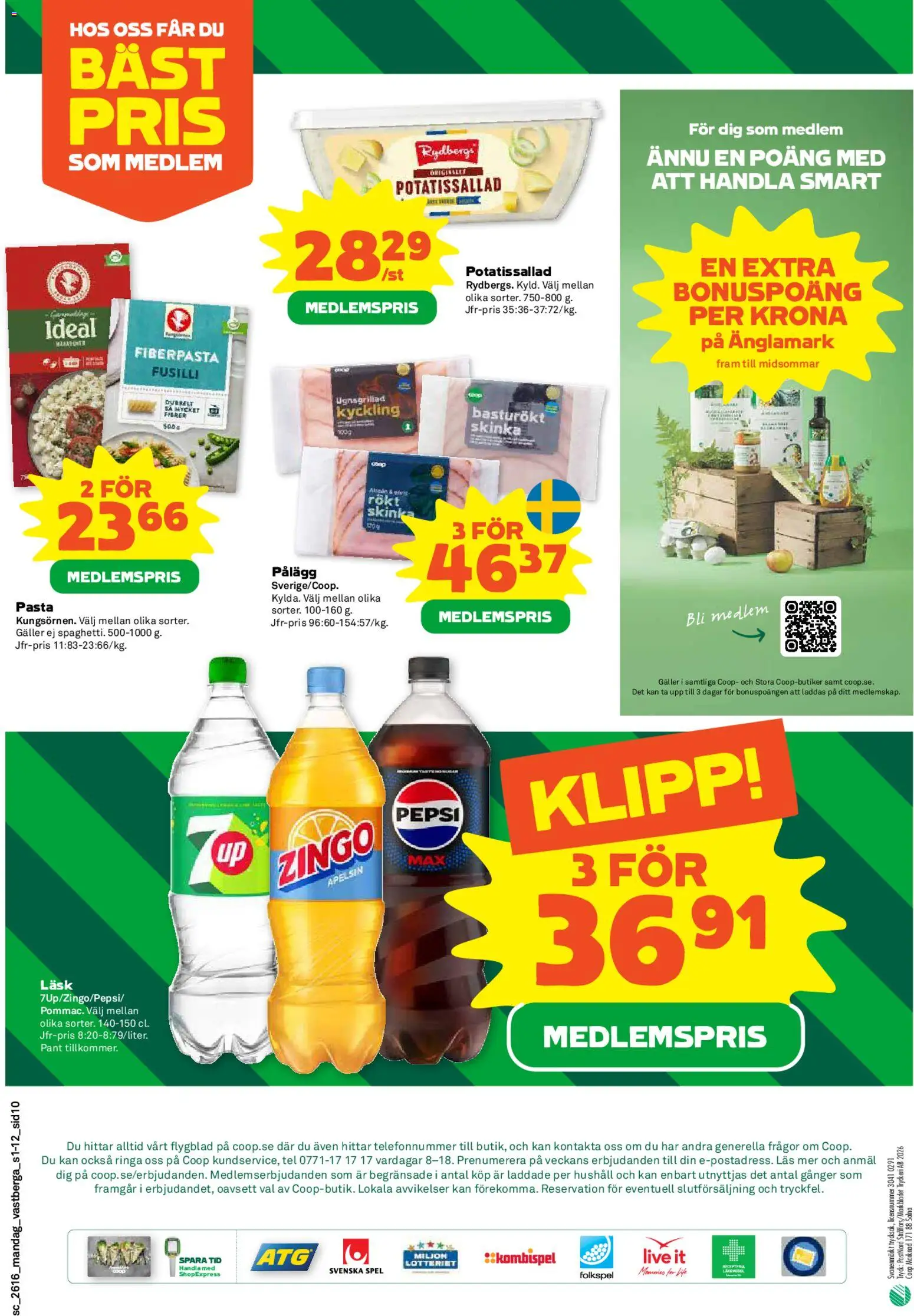 Coop Forum reklamblad aktuell från 13.04.2026 | Sida: 10 | Produkter: Zingo, Galler, Apelsin, Spel