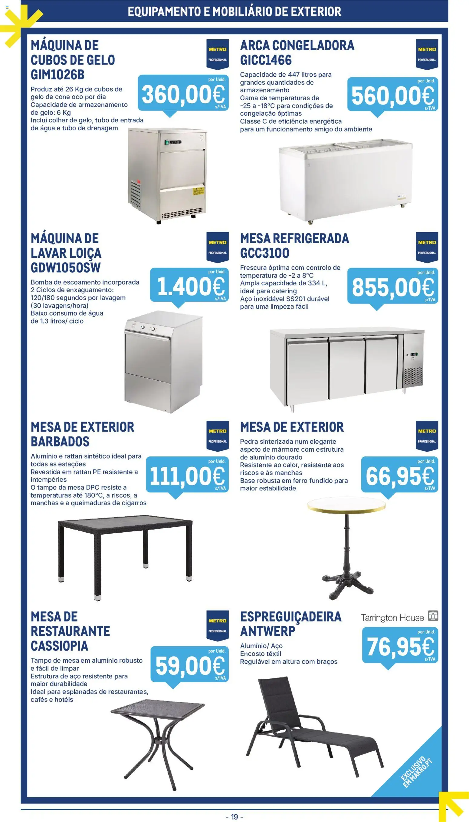 Makro folheto │ válido de 30/06/2026 | Página: 19 | Produtos: Agua, Ferro, Espreguiçadeira, Mesa