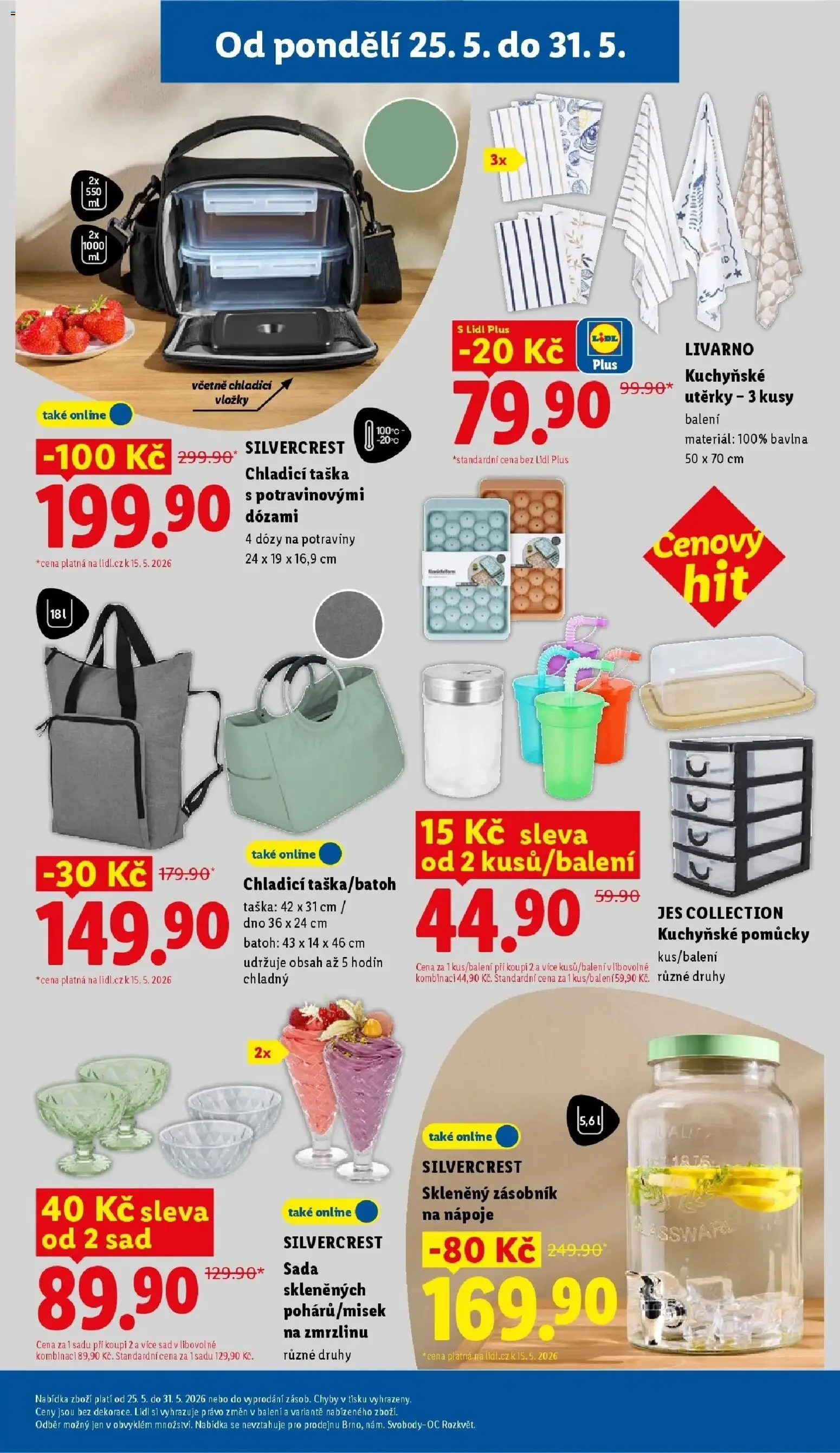 Lidl aktuální leták od 25.05.2026 | Strana: 39 | Produkty: Dózy, Kuchyňské utěrky, Utěrky, Chladící taška