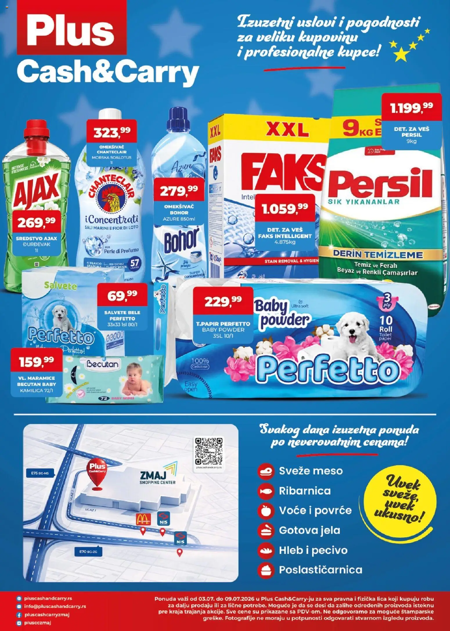 Plus Cash & Carry katalog - važi od 03.07.2026 | Strana: 4 | Proizvode: Salvete, Hleb, Ajax, Persil