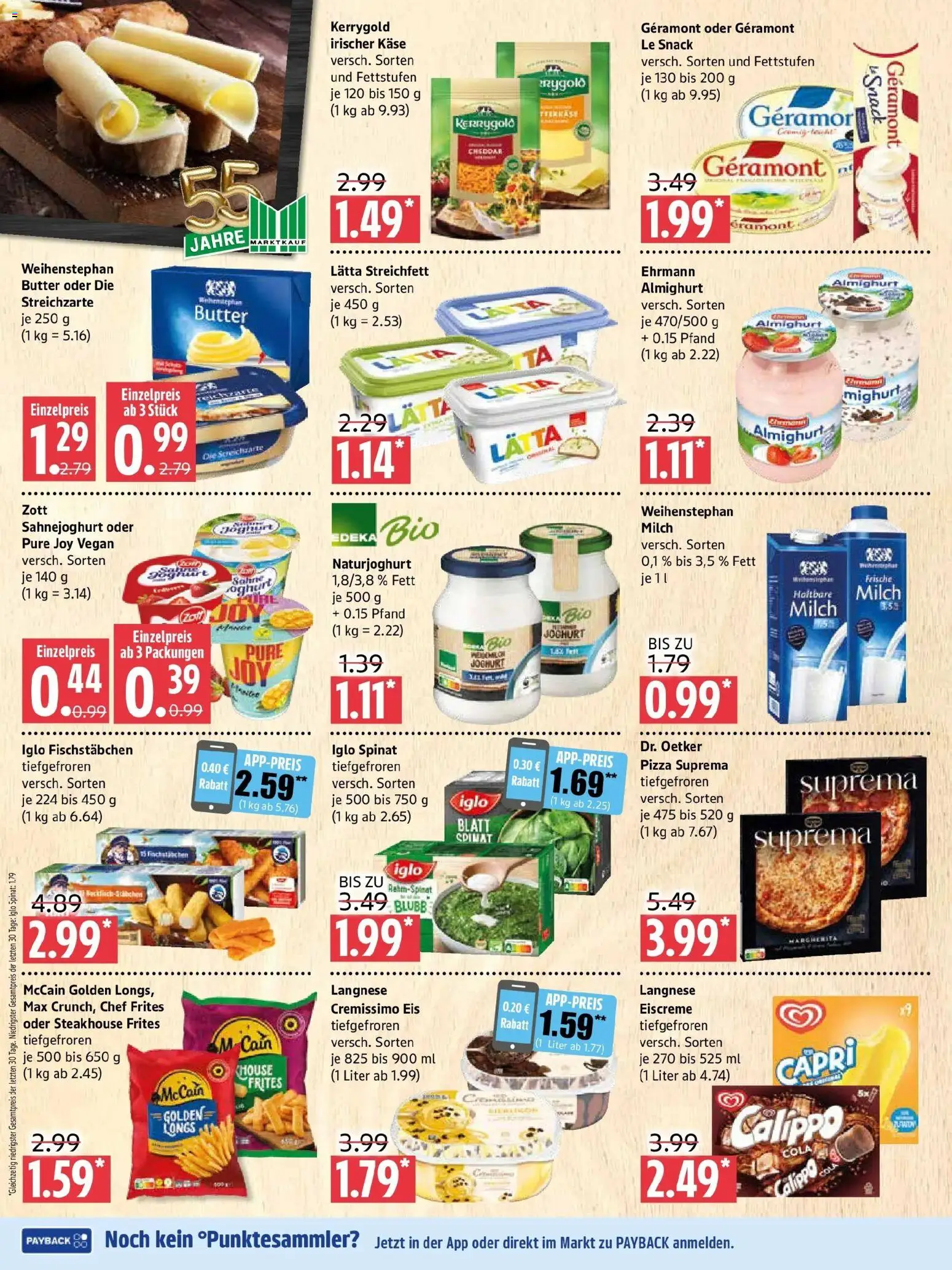 Marktkauf Prospekt Prenzlau (ab 07.09.2026) » Angebote online | Seite: 4 | Produkte: Haltbare milch, Eiscreme, Fischstabchen, Pizza