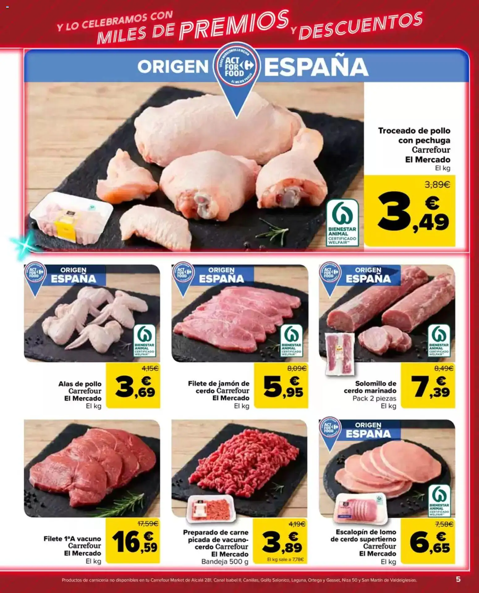 Carrefour Market folleto │ válido desde el 12.05.2026 | Página: 5 | Productos: Jamón, Cerdo, Filete, Bandeja